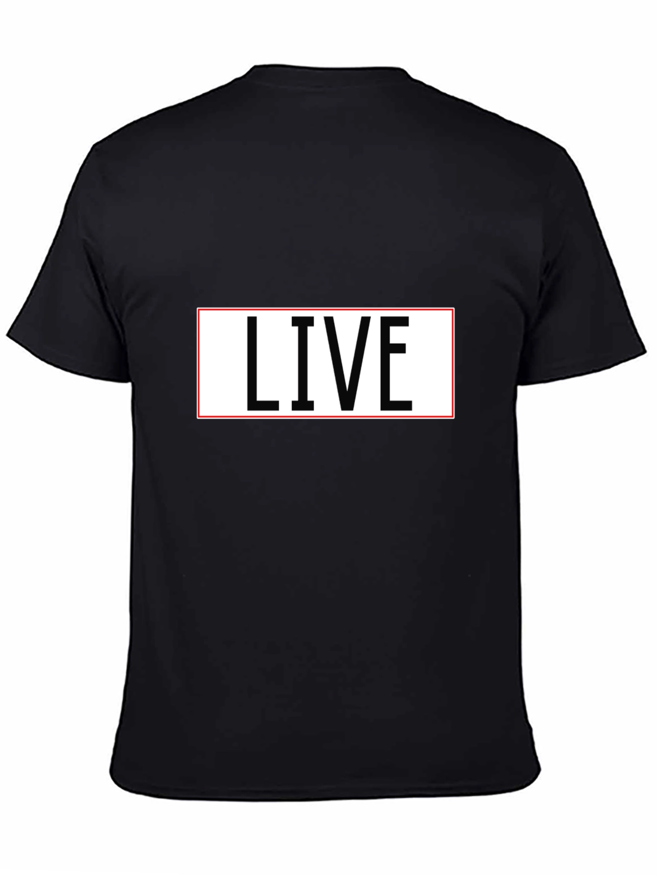 LIVE T-Shirt - Black Cotton Blend Tee