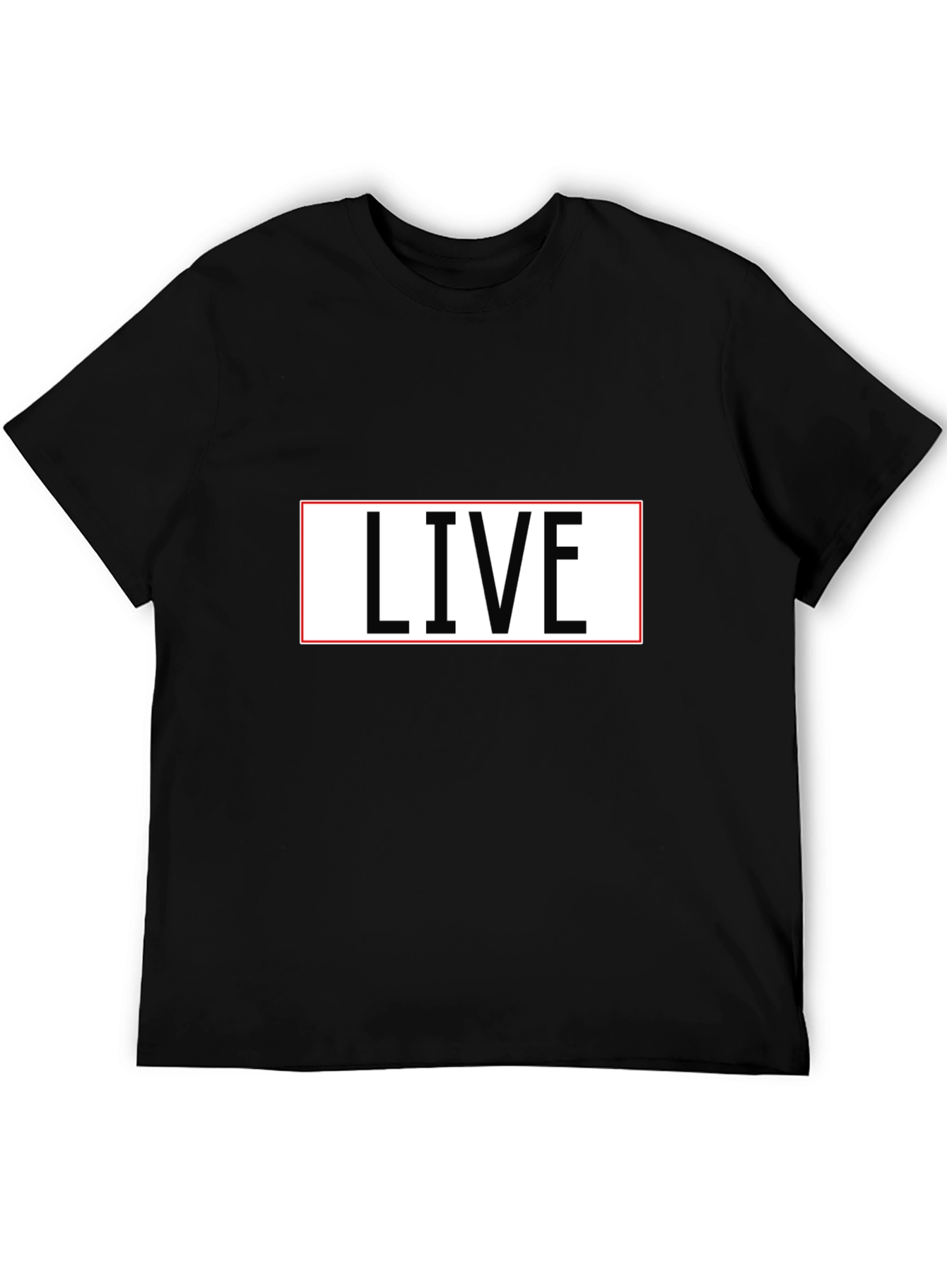 LIVE T-Shirt - Black Cotton Blend Tee