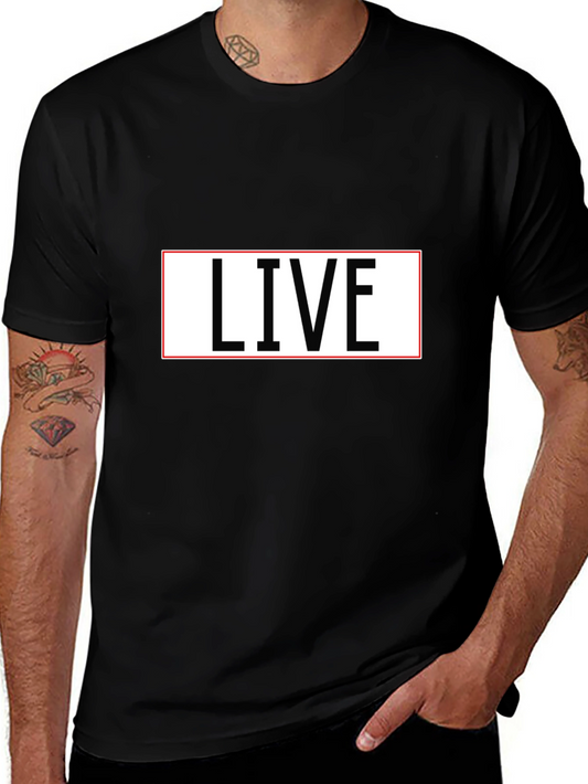 LIVE T-Shirt - Black Cotton Blend Tee