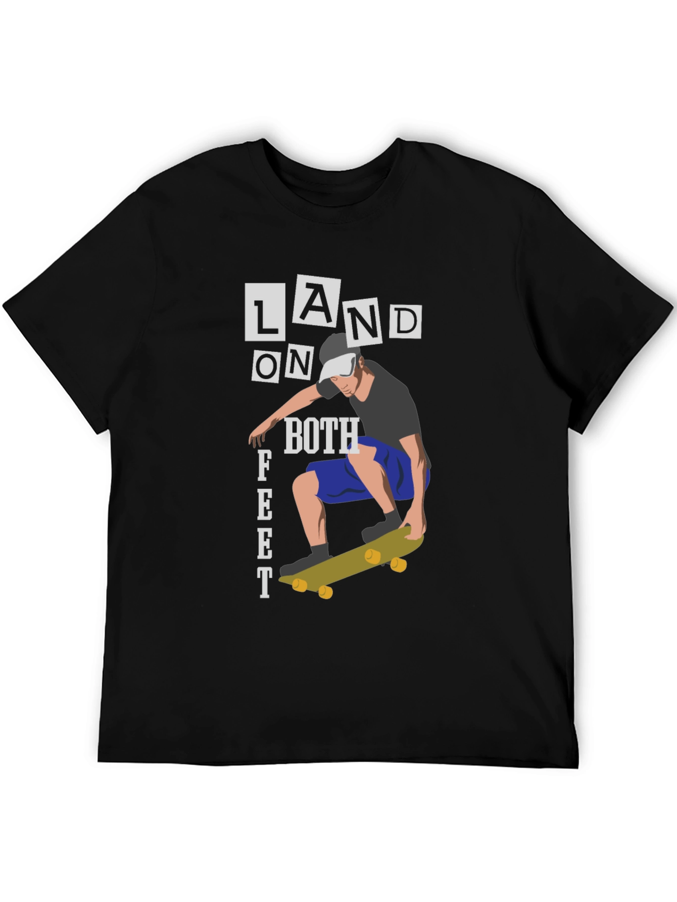 Land On Both Feet Skateboard T-Shirt