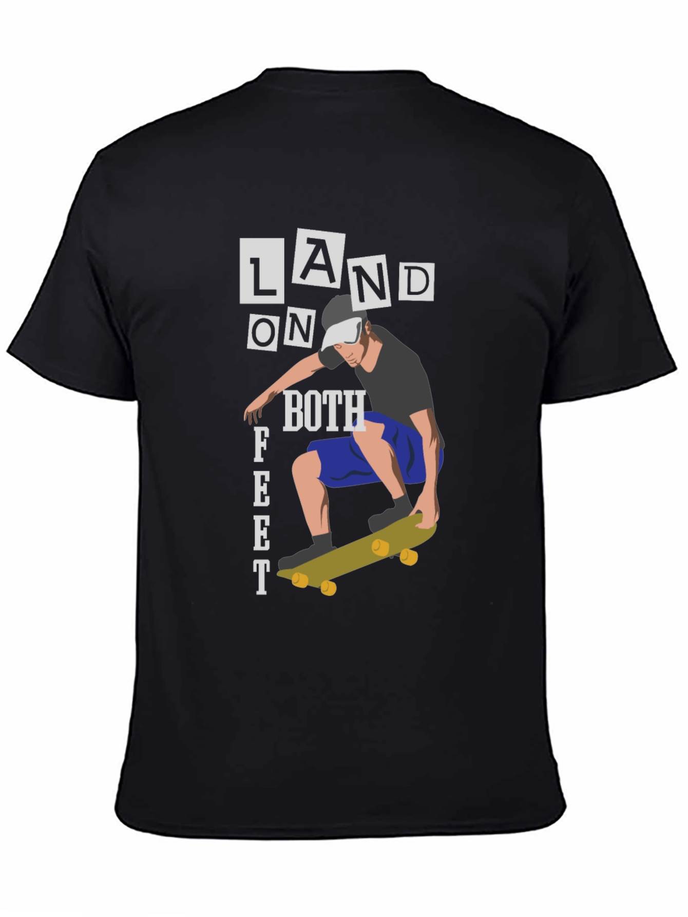 Land On Both Feet Skateboard T-Shirt