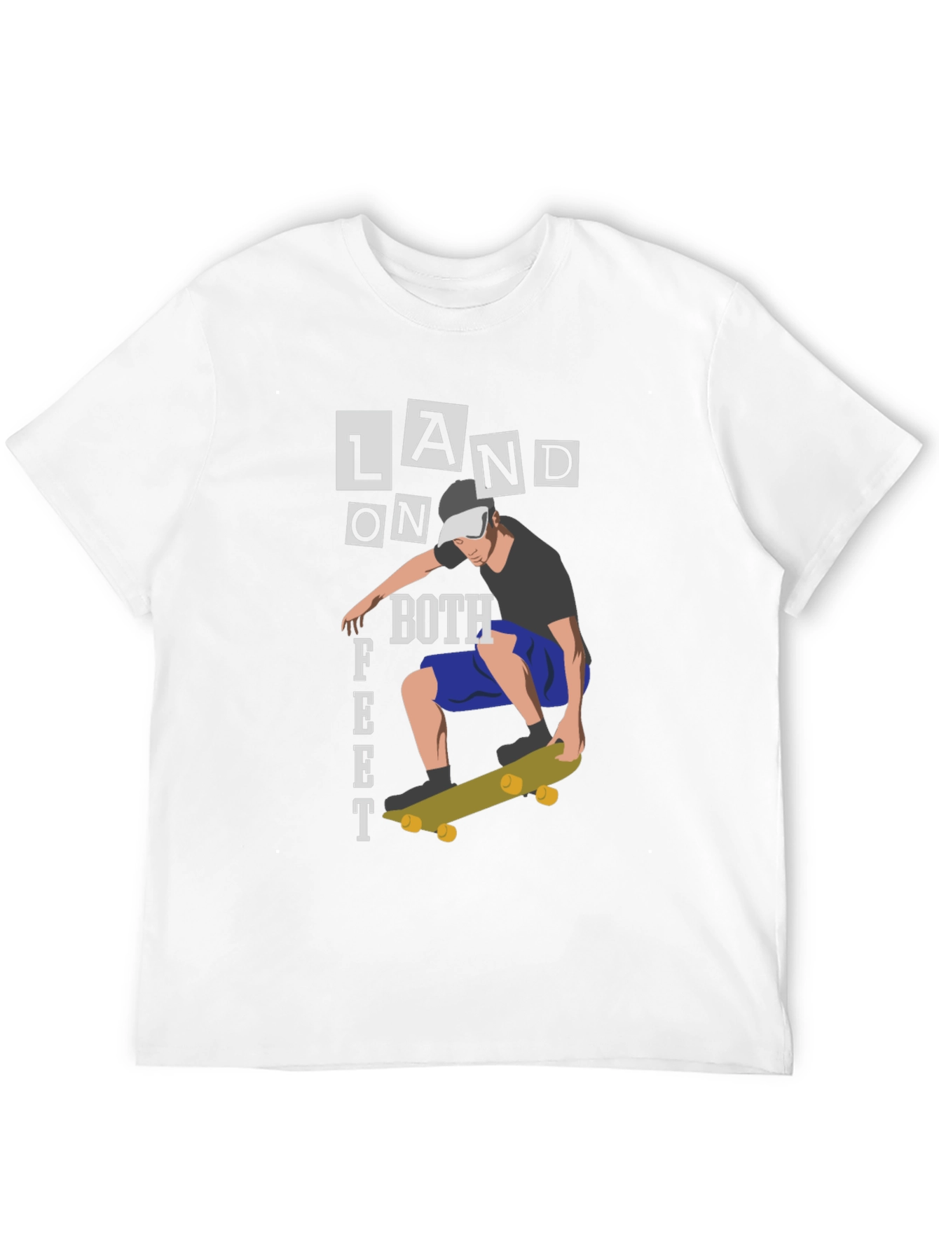 Land On Both Feet Skateboard T-Shirt