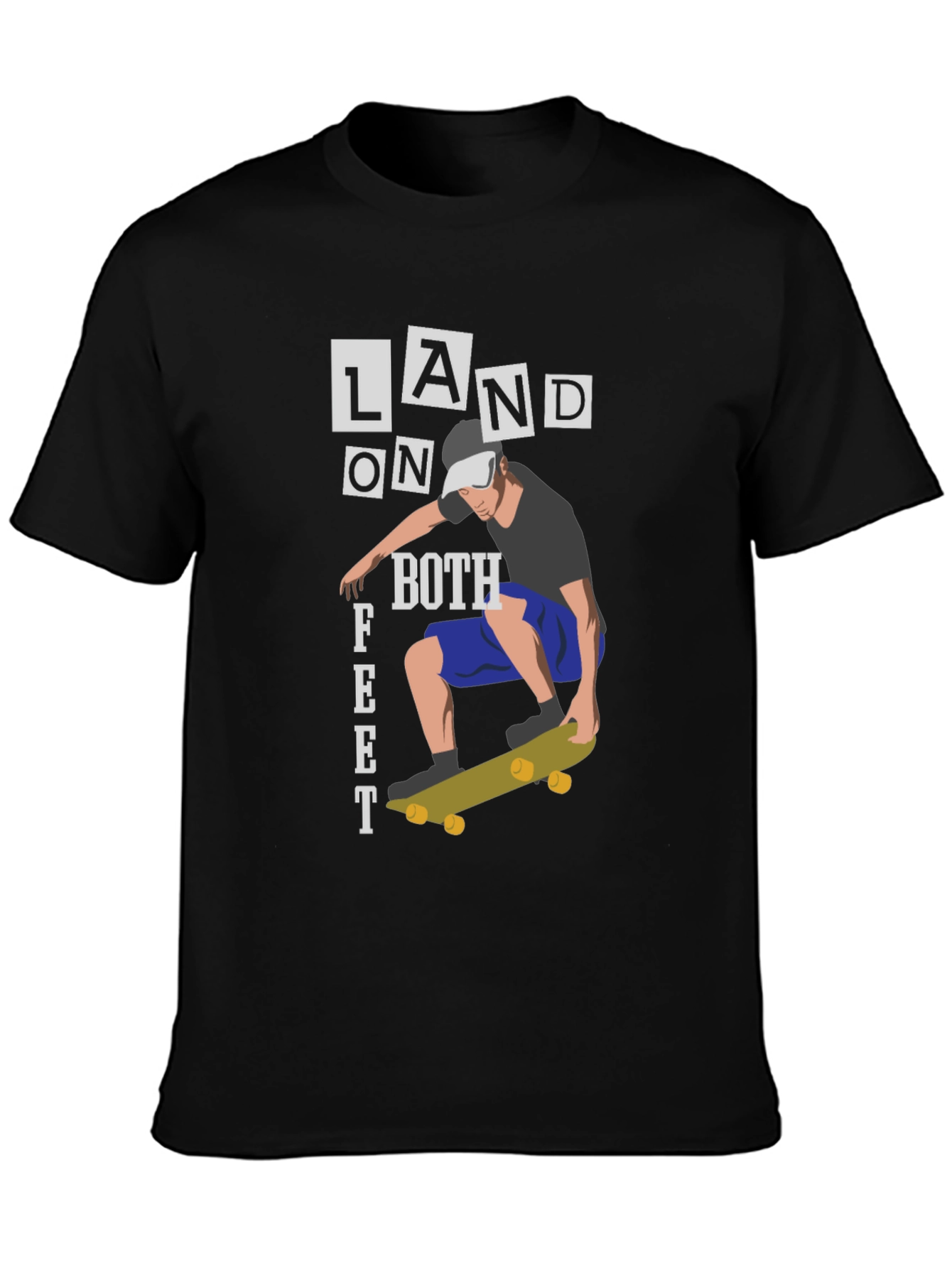 Land On Both Feet Skateboard T-Shirt