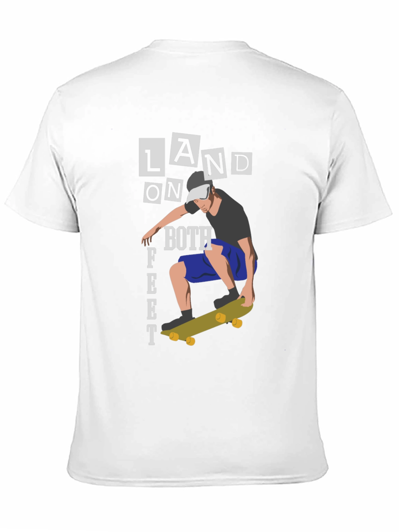 Land On Both Feet Skateboard T-Shirt
