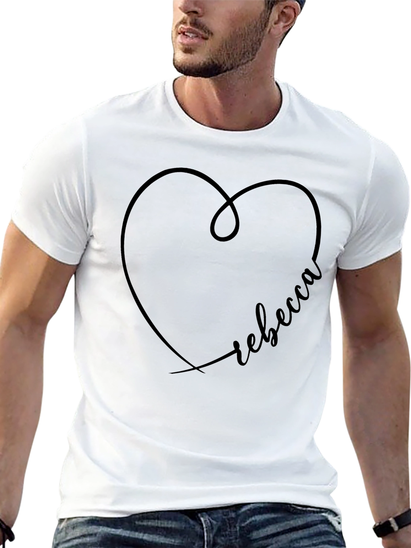 Rebecca Heart Personalized T-Shirt