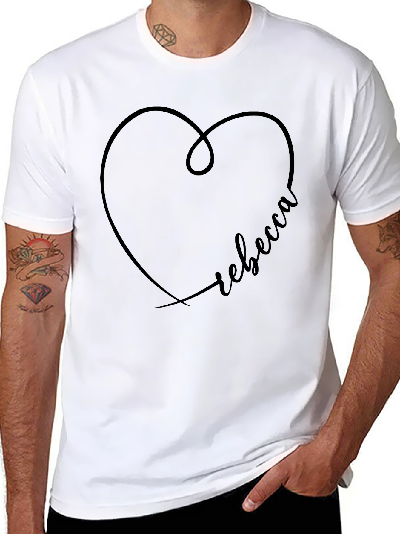 Rebecca Heart Personalized T-Shirt
