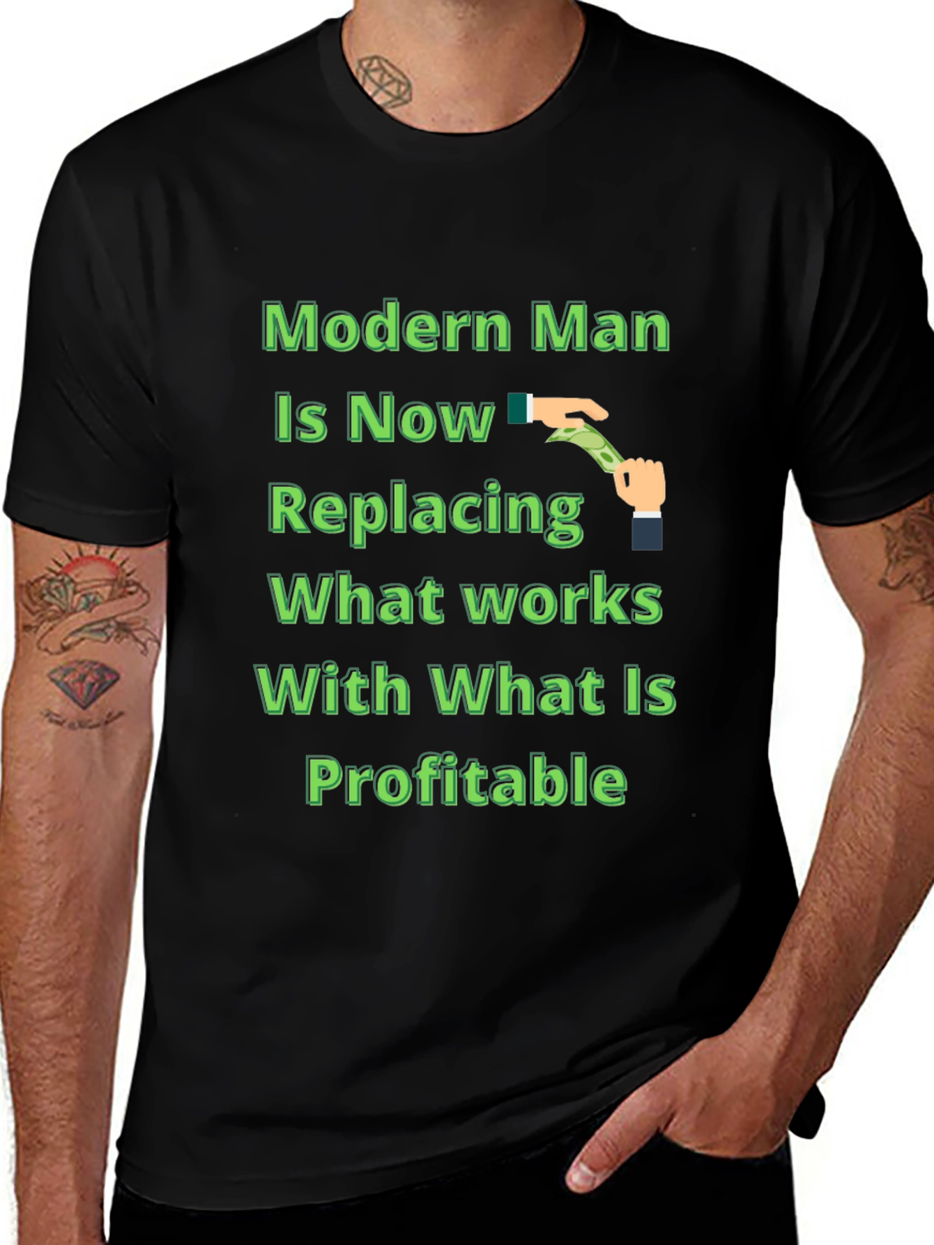 Modern Man Profitable Black T-Shirt