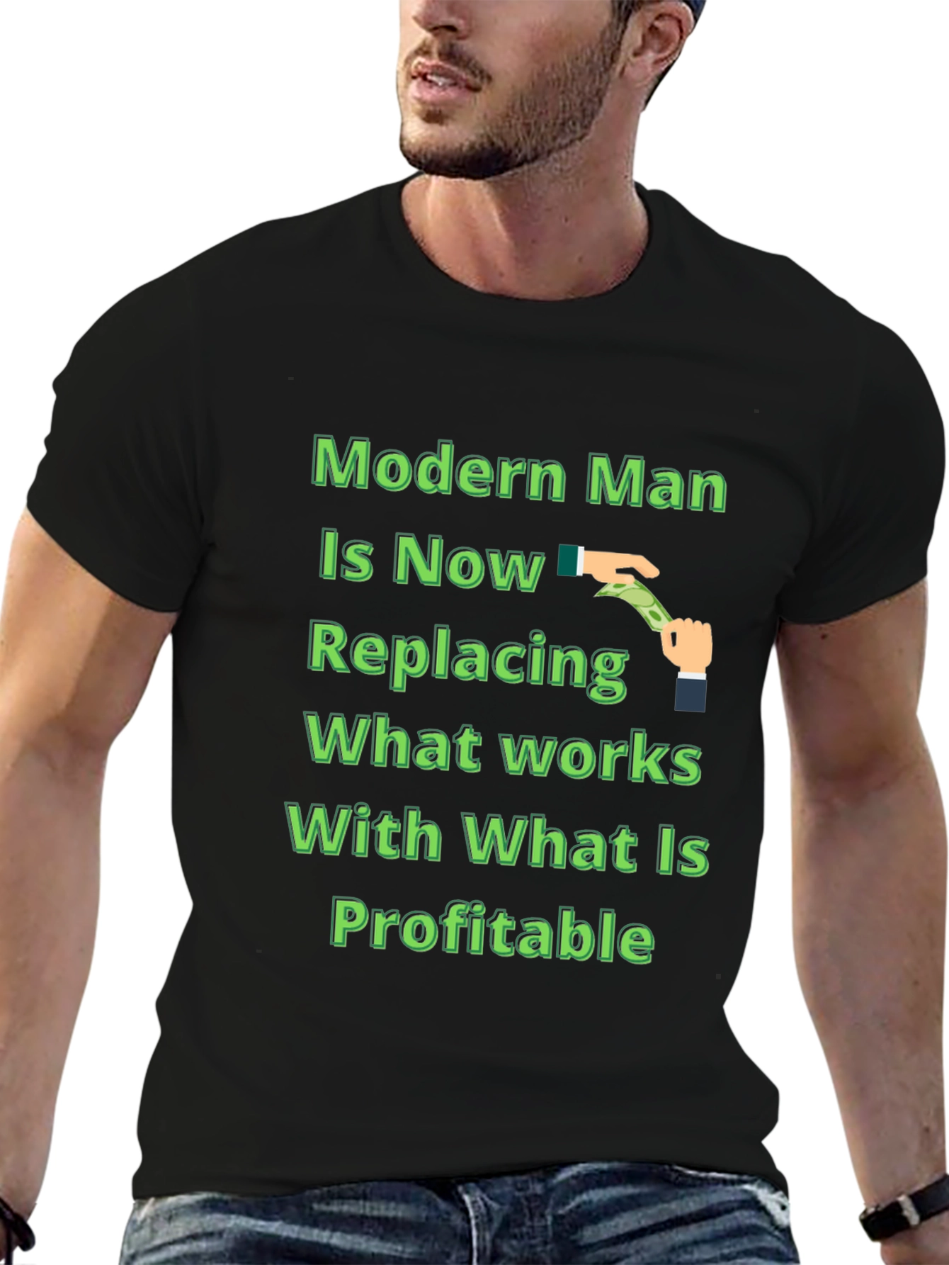 Modern Man Profitable Black T-Shirt