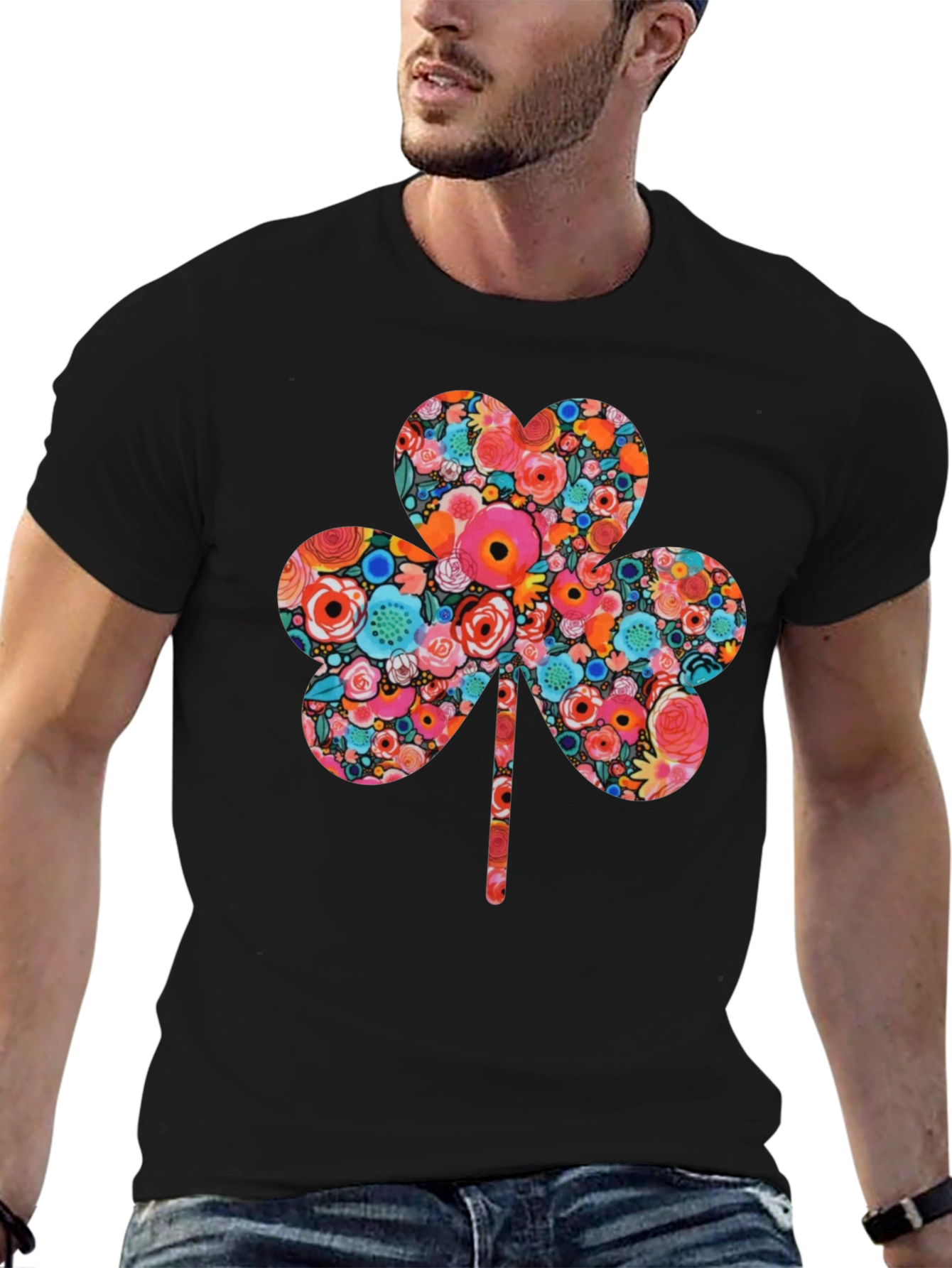 Floral Clover Graphic Tee - St. Patricks Day