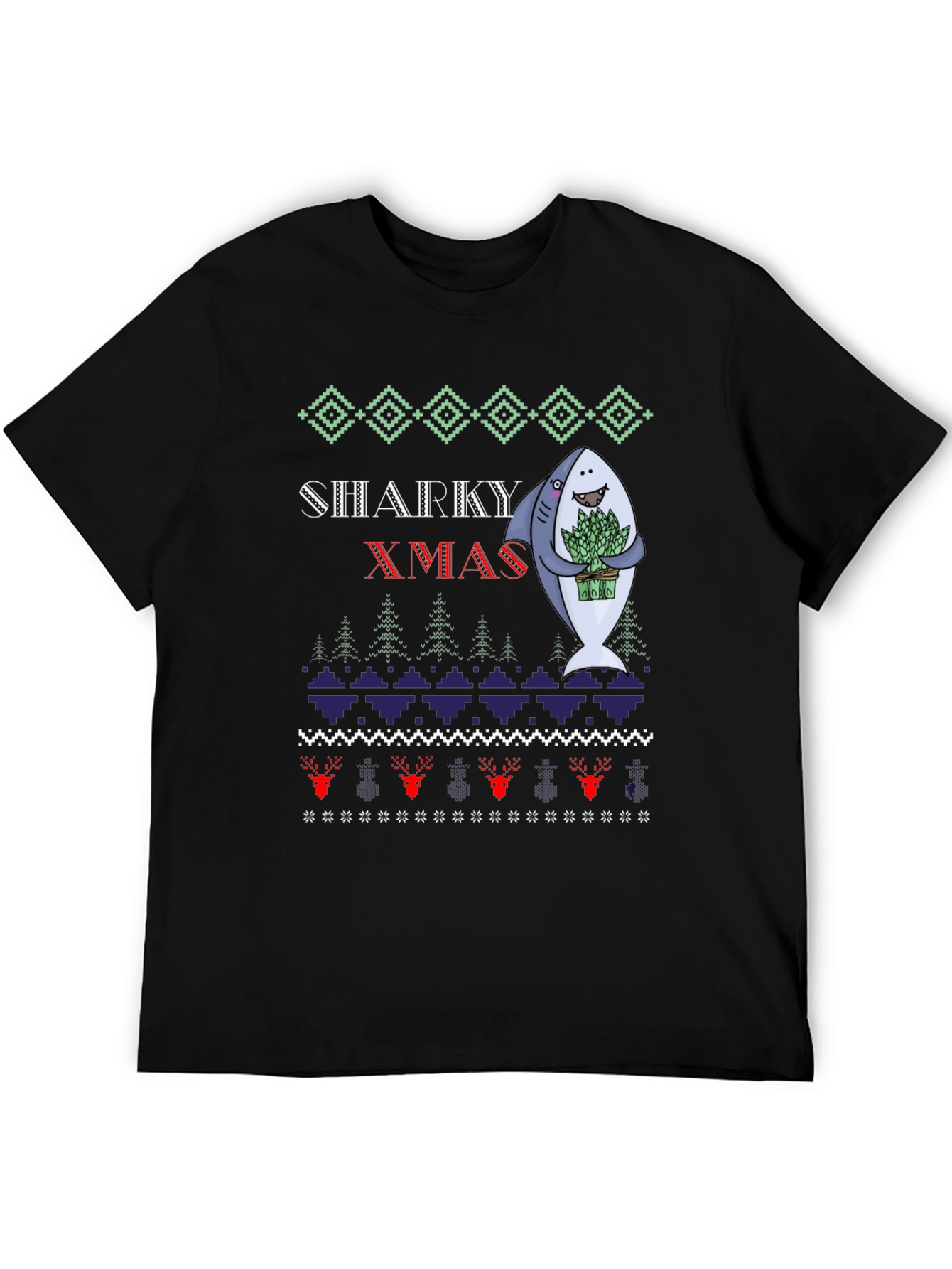 Sharky Xmas Ugly Christmas Sweater T-Shirt