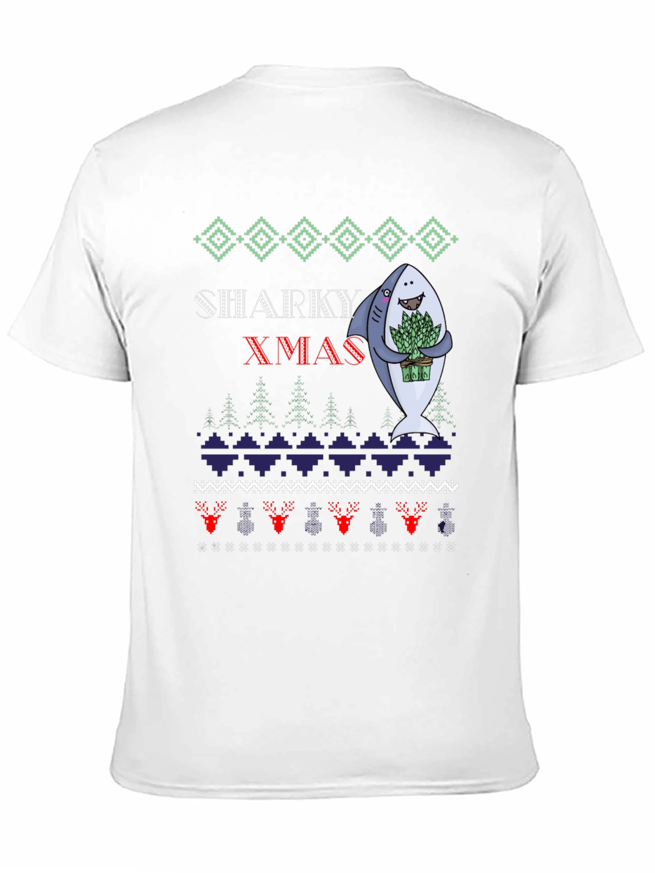 Sharky Xmas Ugly Christmas Sweater T-Shirt