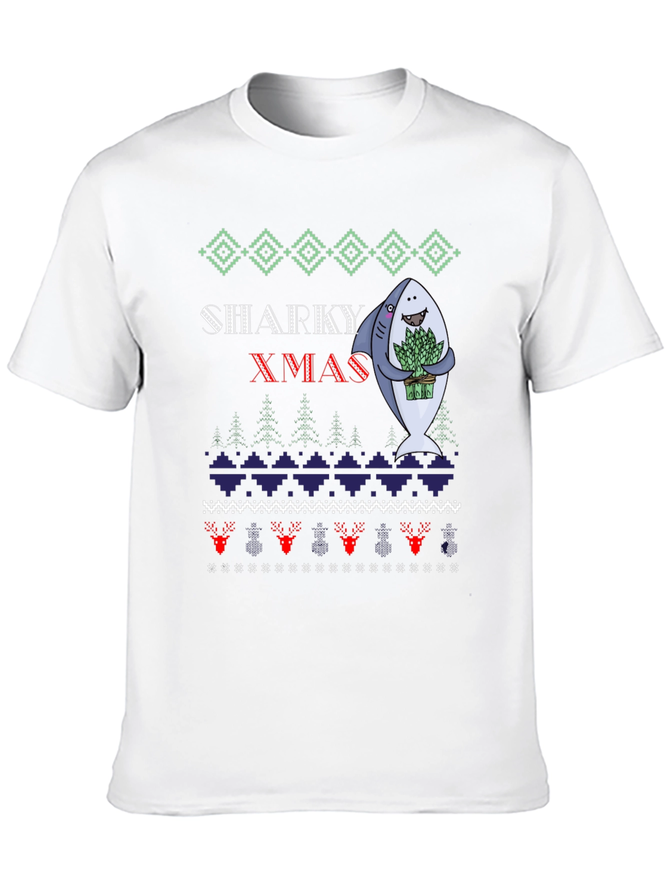 Sharky Xmas Ugly Christmas Sweater T-Shirt