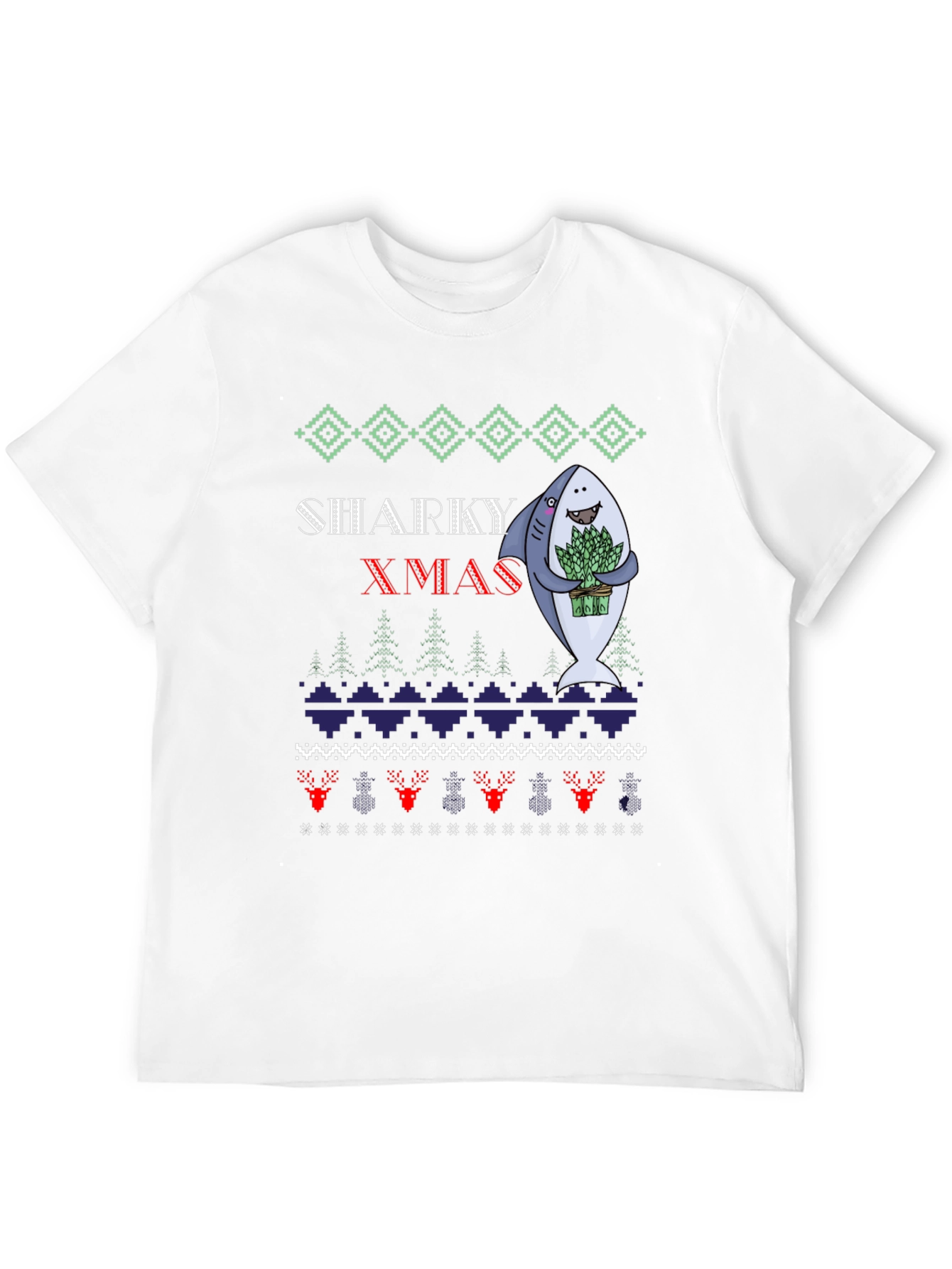 Sharky Xmas Ugly Christmas Sweater T-Shirt