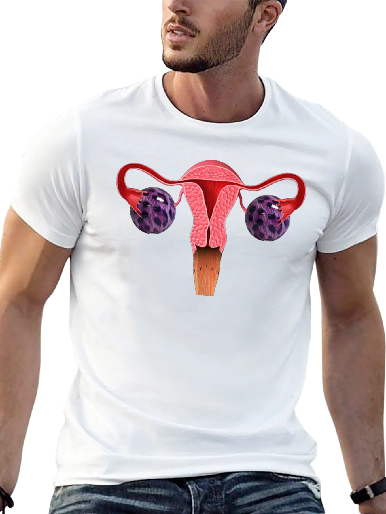 Uterus Graphic Black T-Shirt
