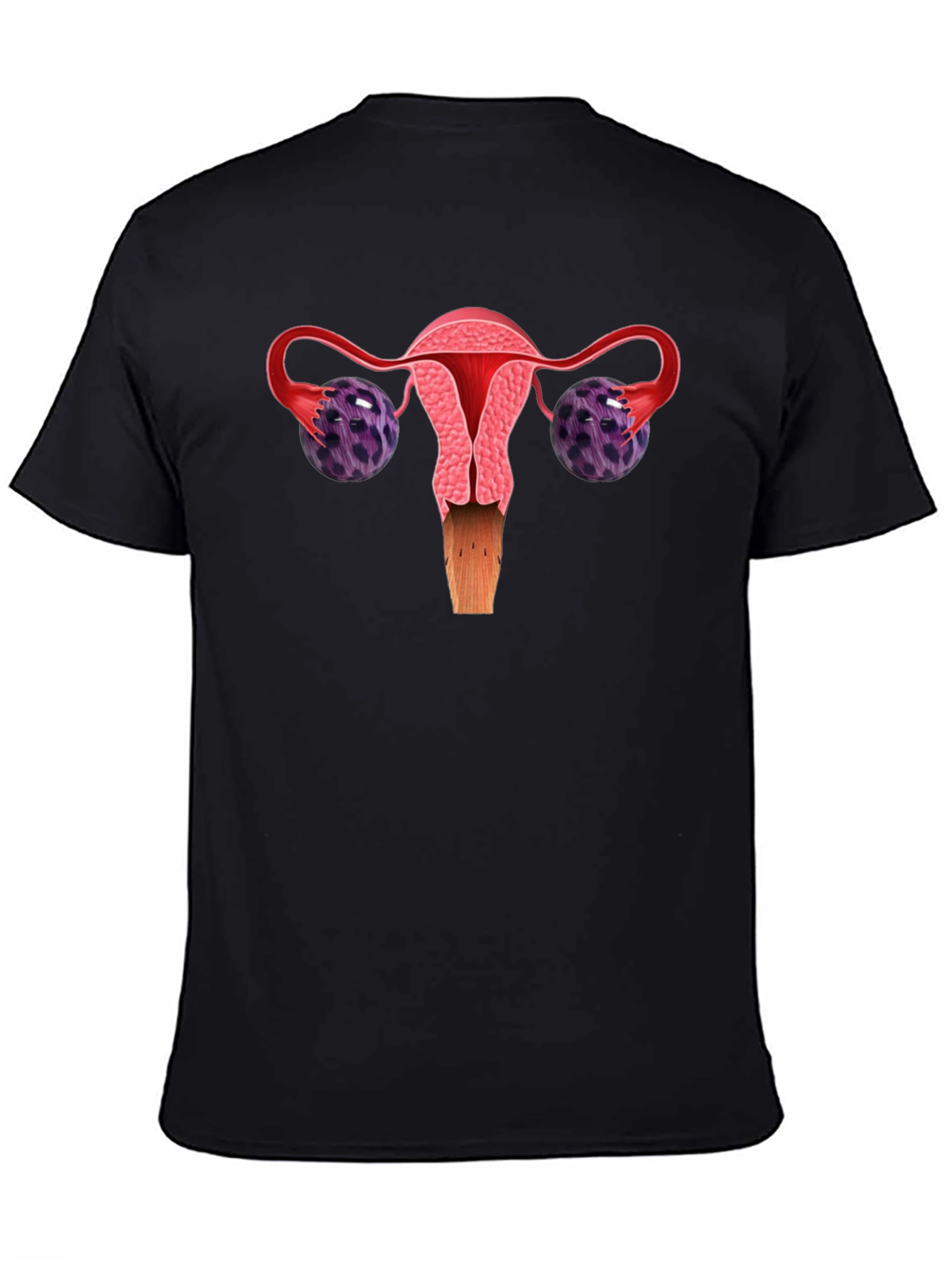 Uterus Graphic Black T-Shirt
