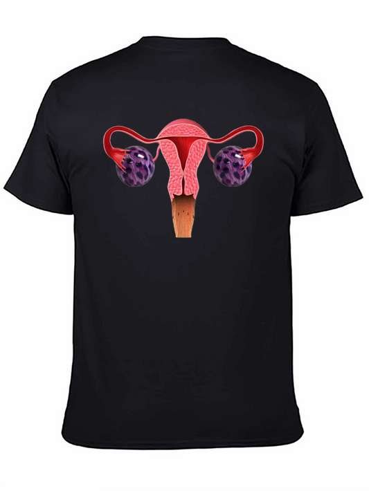 Uterus Graphic Black T-Shirt