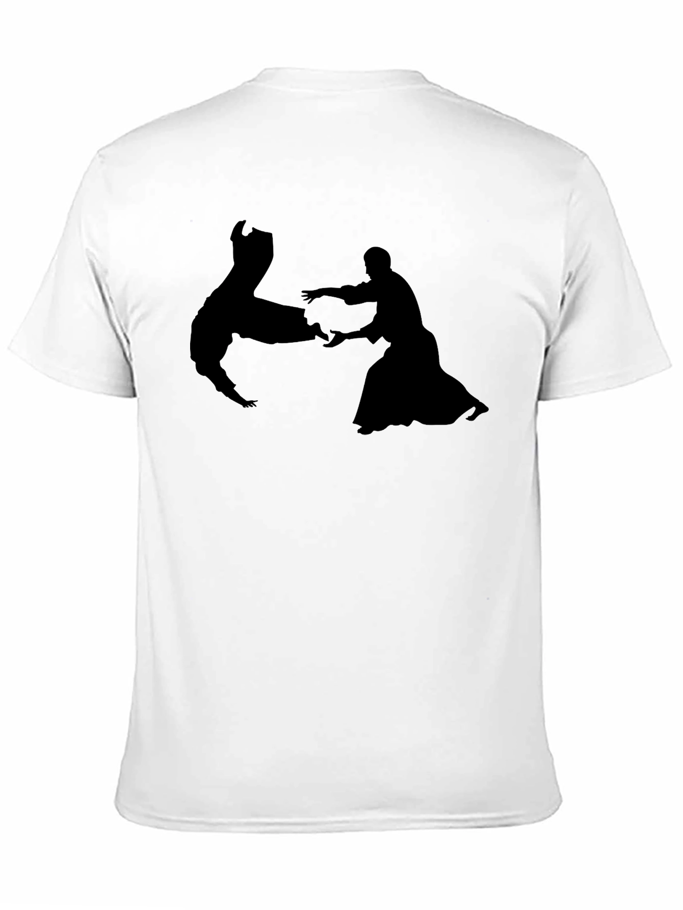 Aikido Silhouette Black T-Shirt - Martial Arts Tee
