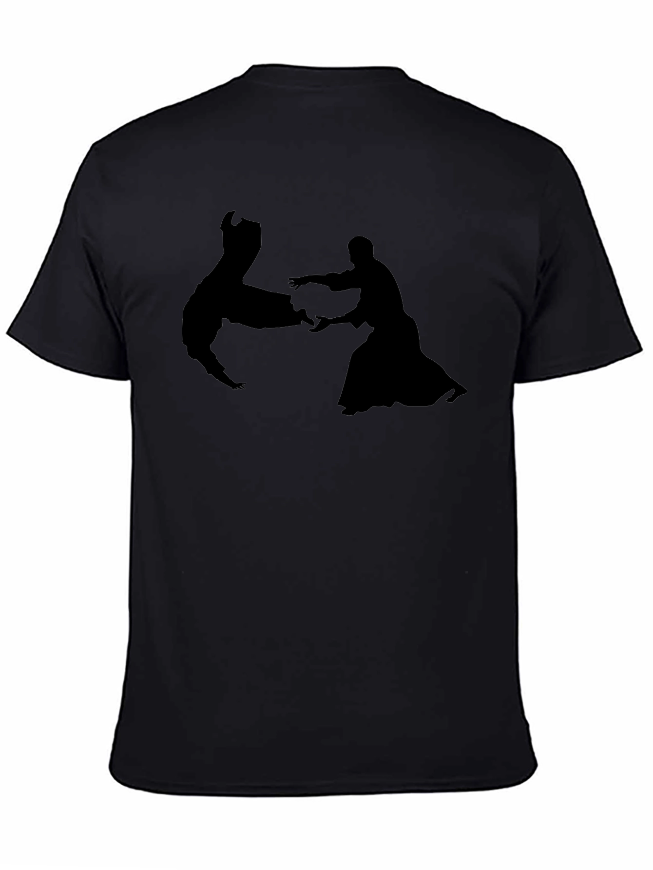 Aikido Silhouette Black T-Shirt - Martial Arts Tee