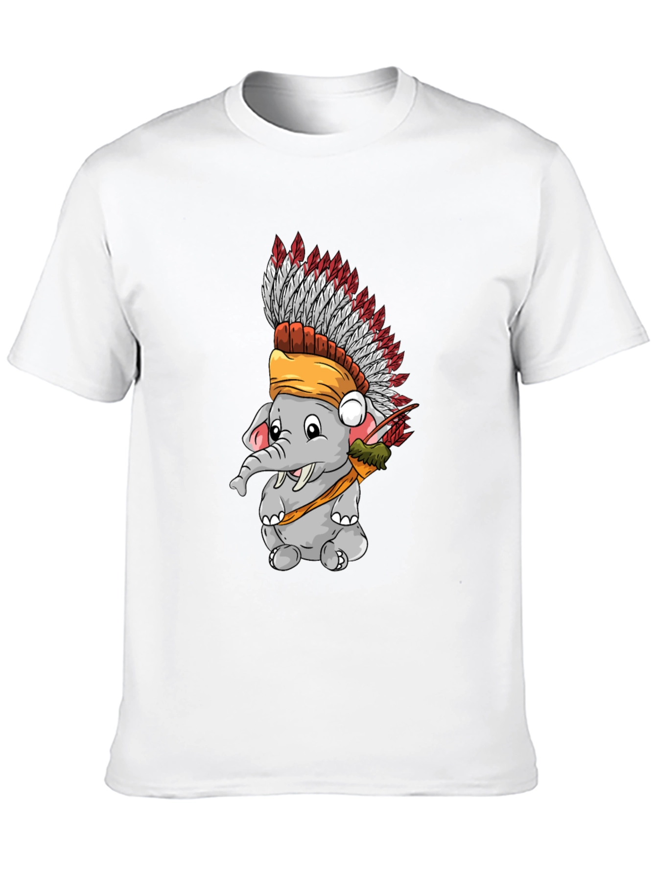 Elephant Indian Headdress T-Shirt - Black