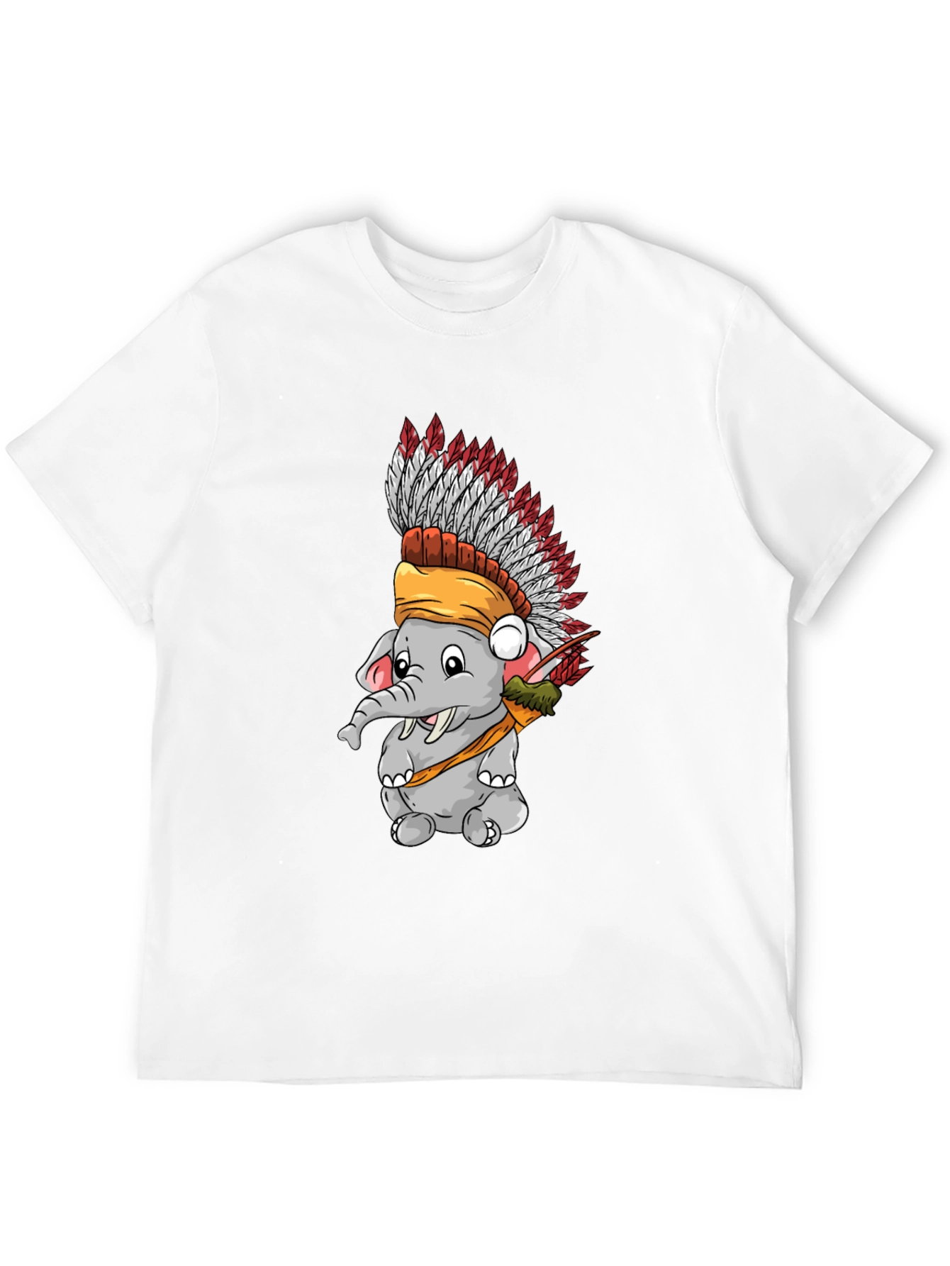 Elephant Indian Headdress T-Shirt - Black