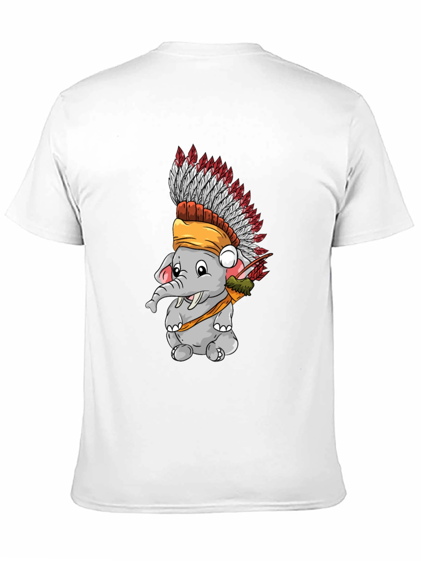 Elephant Indian Headdress T-Shirt - Black