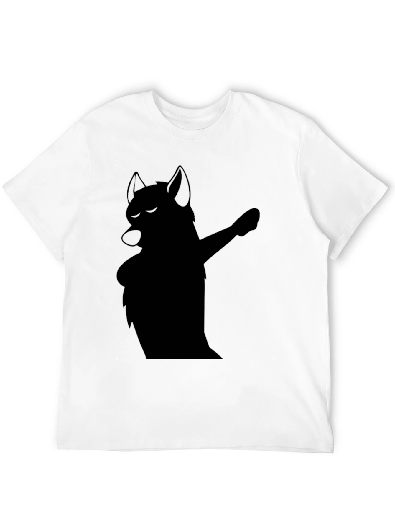 Dabbing Wolf Graphic Tee - Mens Black T-Shirt