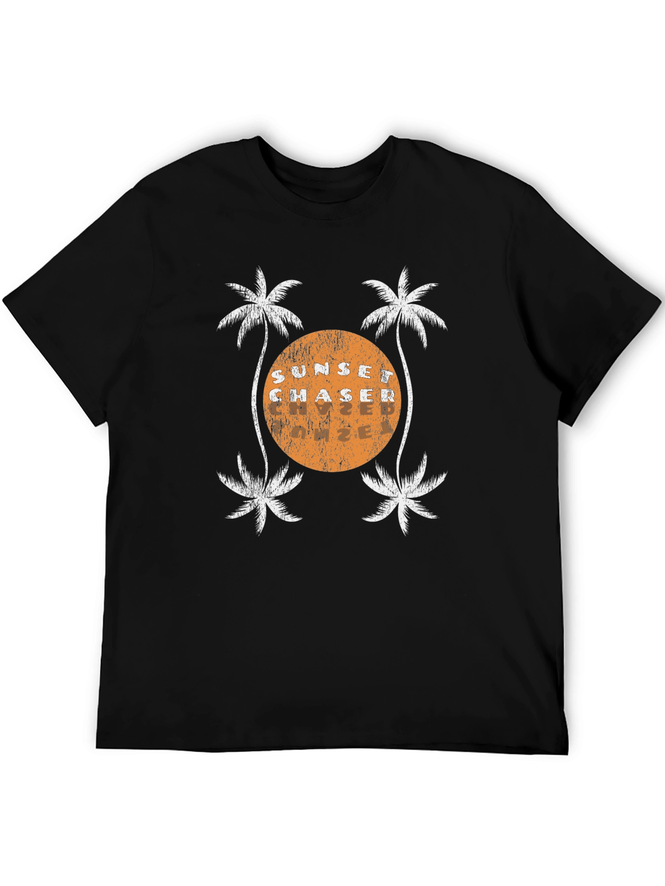 Sunset Chaser Graphic Tee - Tropical Palm Tree Design
