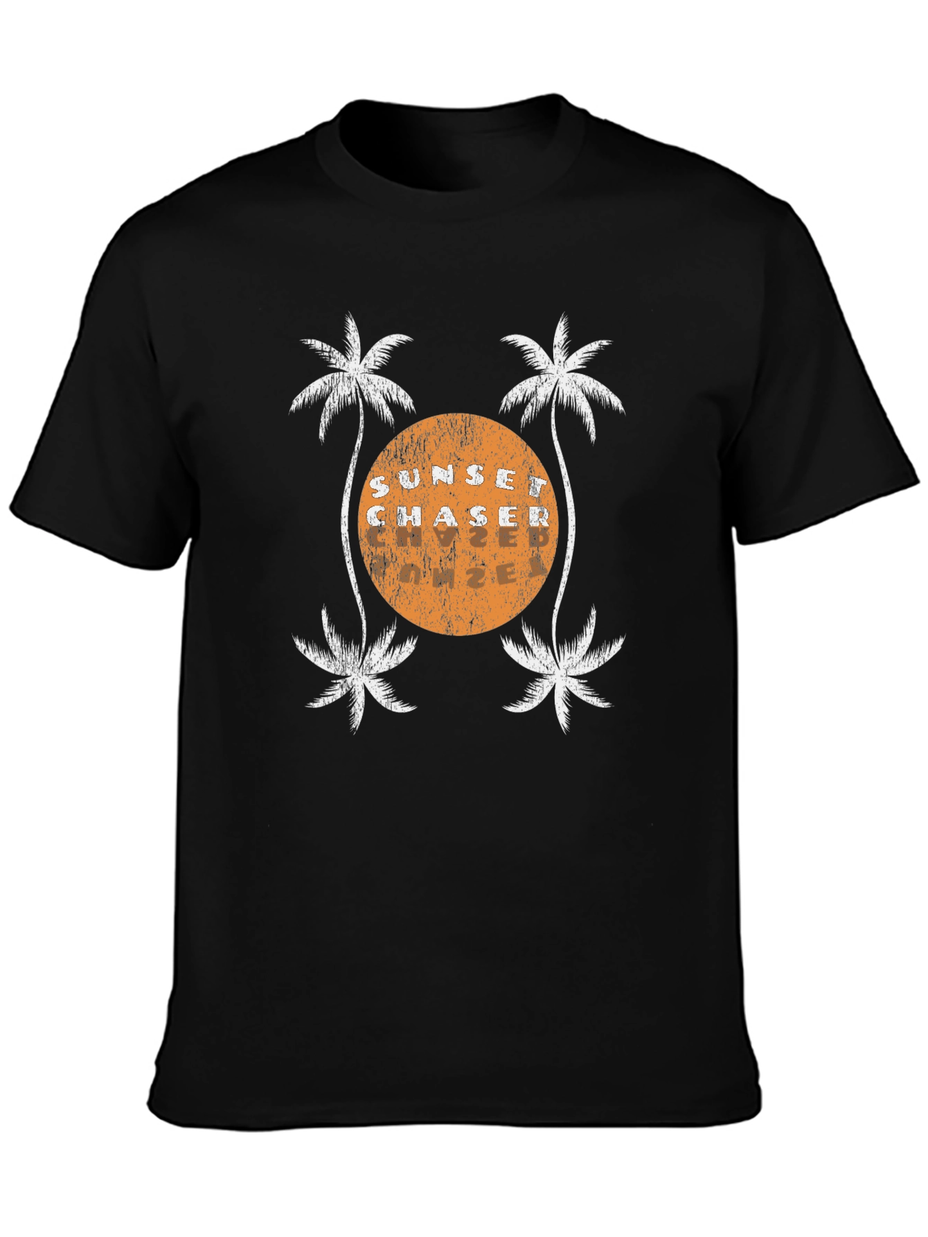 Sunset Chaser Graphic Tee - Tropical Palm Tree Design
