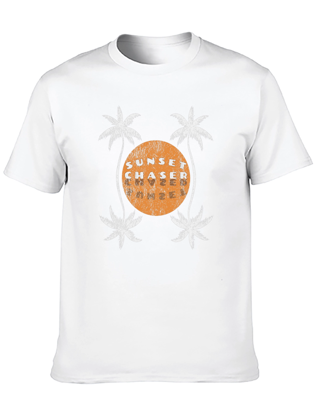 Sunset Chaser Graphic Tee - Tropical Palm Tree Design