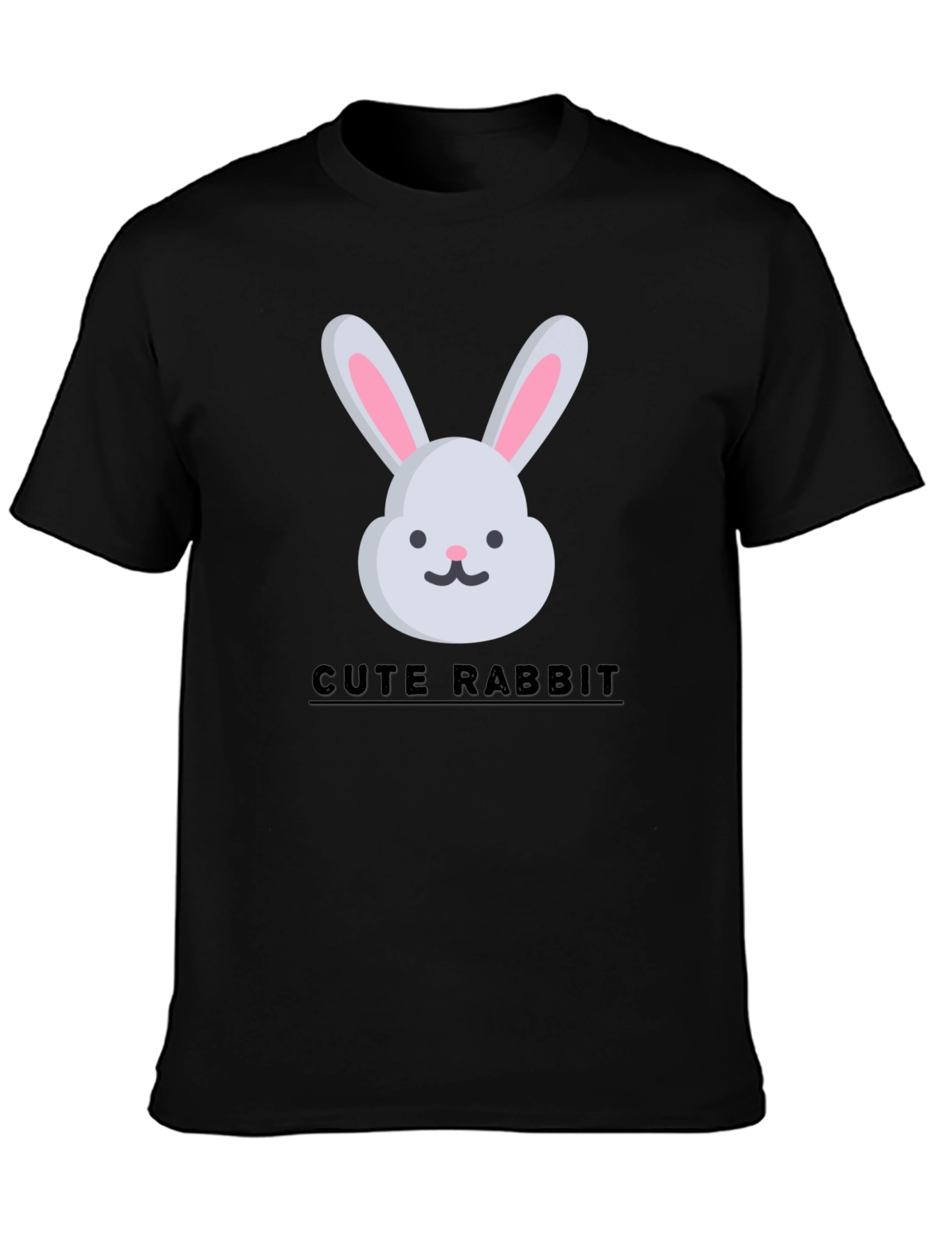 Cute Rabbit Graphic Tee - Trendy Unisex T-Shirt