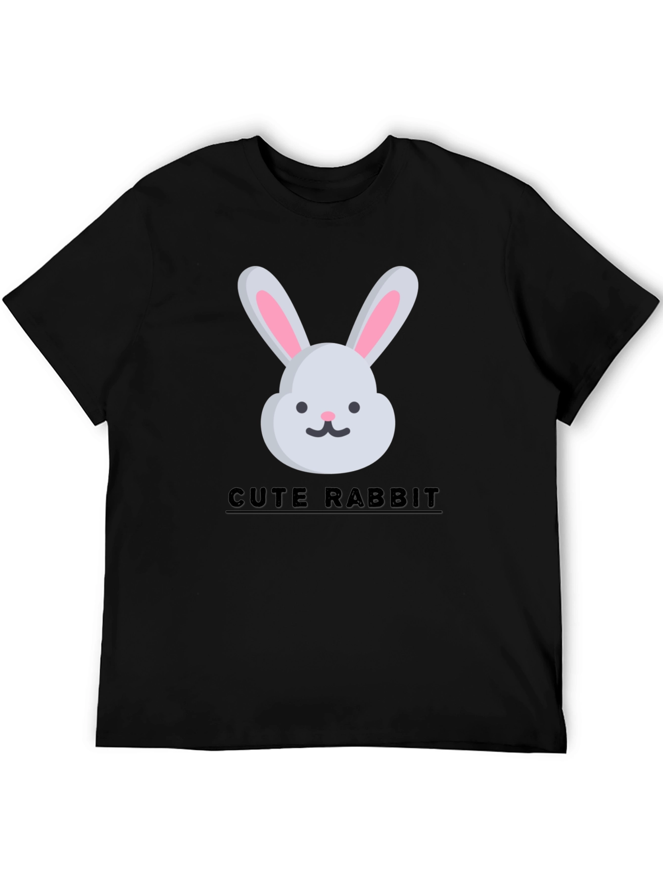 Cute Rabbit Graphic Tee - Trendy Unisex T-Shirt