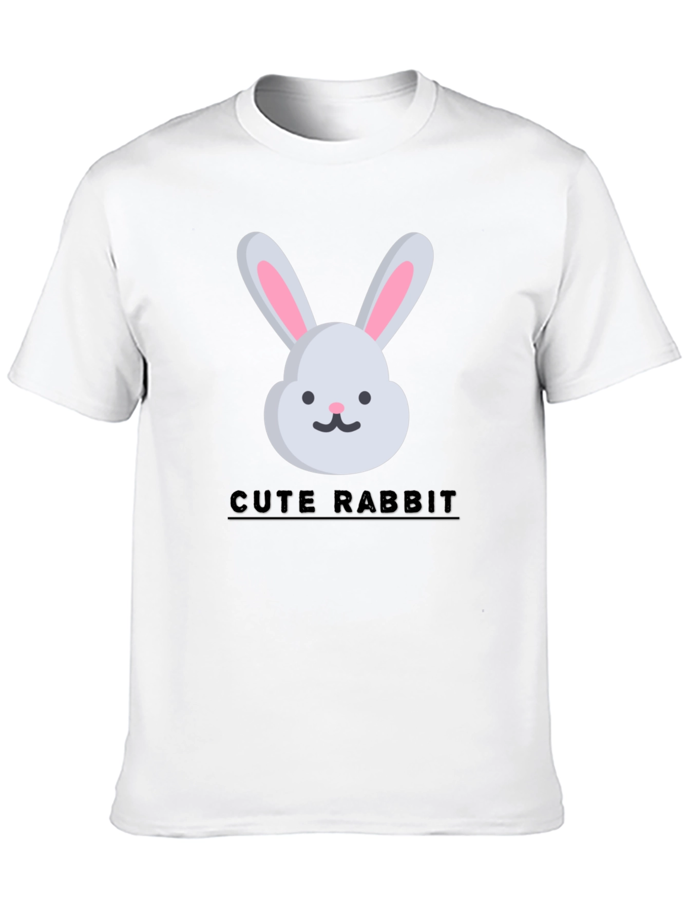 Cute Rabbit Graphic Tee - Trendy Unisex T-Shirt