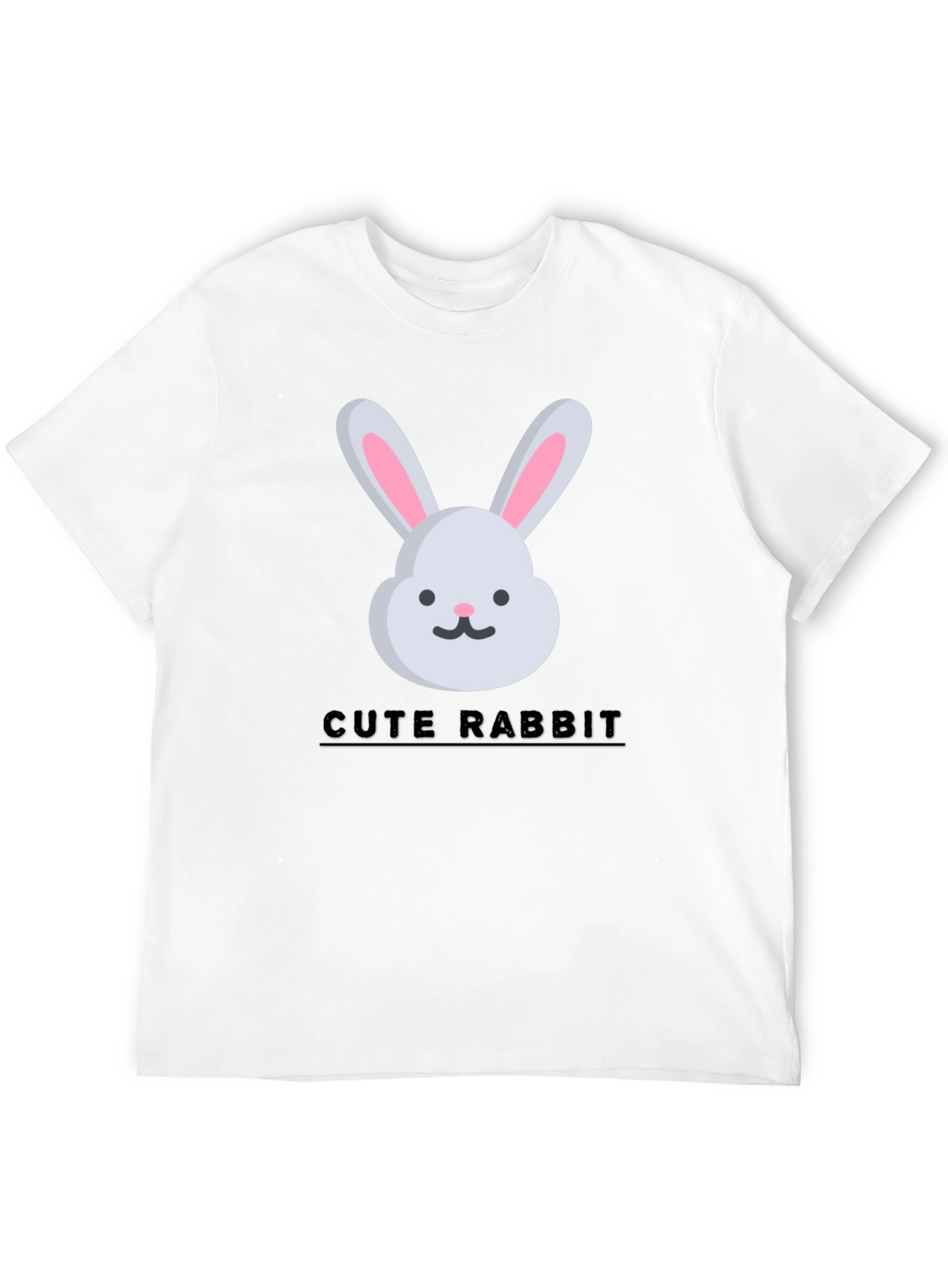 Cute Rabbit Graphic Tee - Trendy Unisex T-Shirt