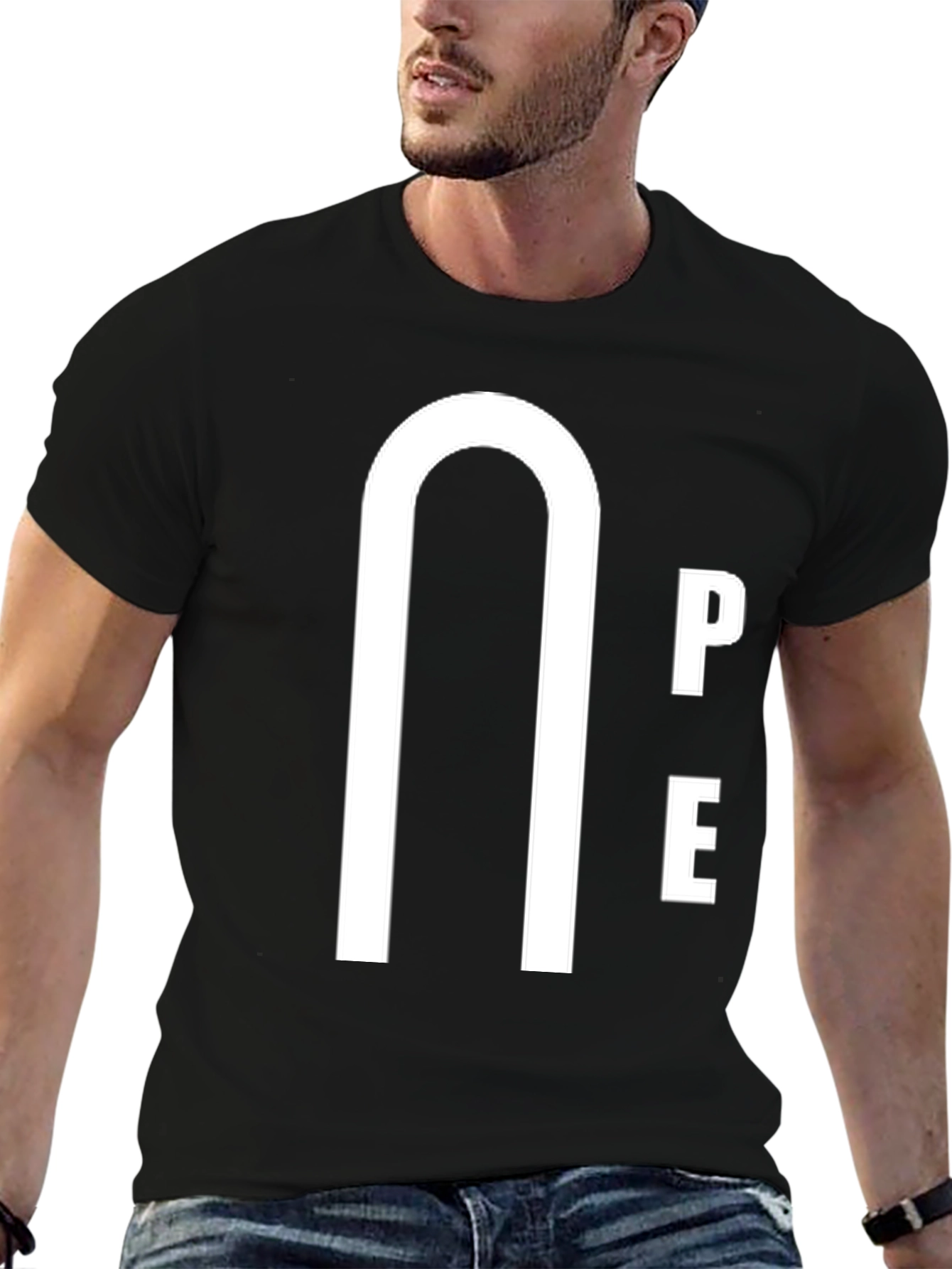 Unique Graphic Tee - Nope Minimalist Design
