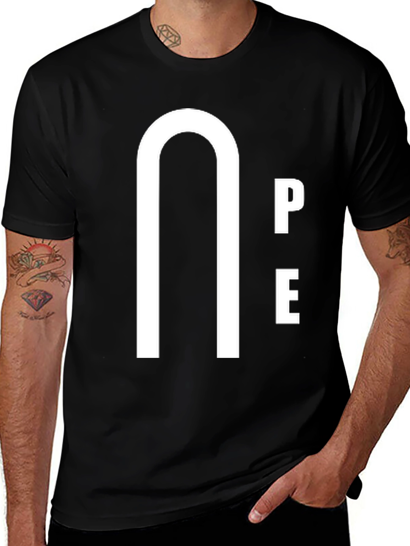 Unique Graphic Tee - Nope Minimalist Design