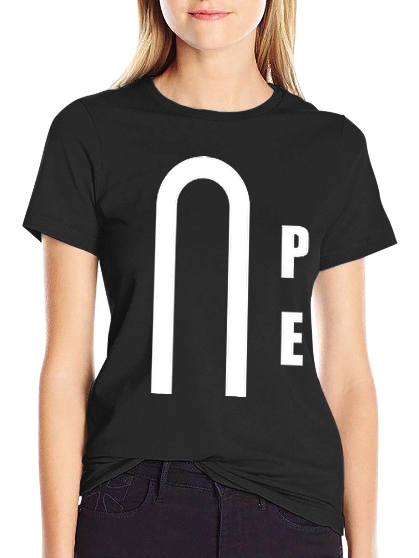 Unique Graphic Tee - Nope Minimalist Design