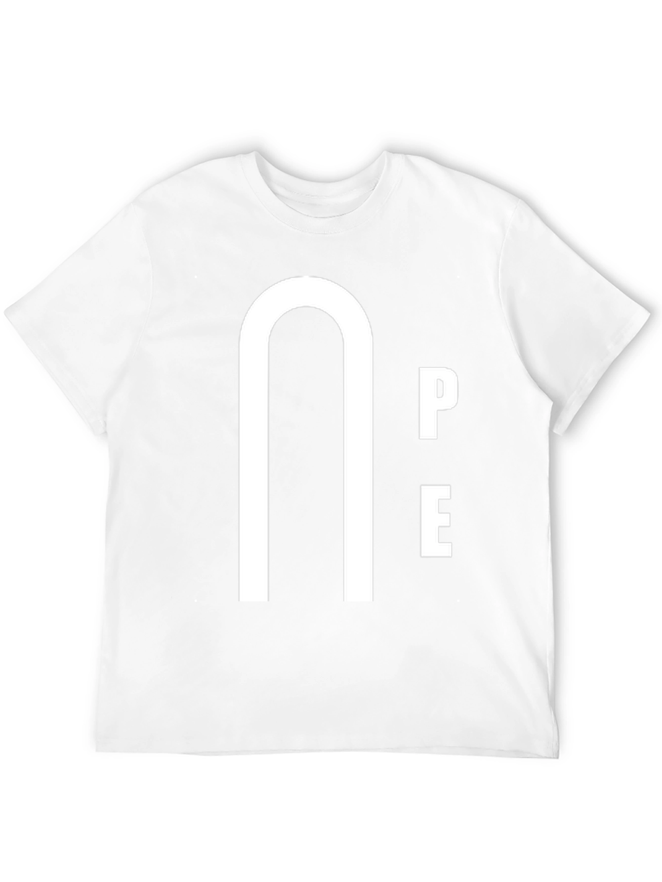 Unique Graphic Tee - Nope Minimalist Design
