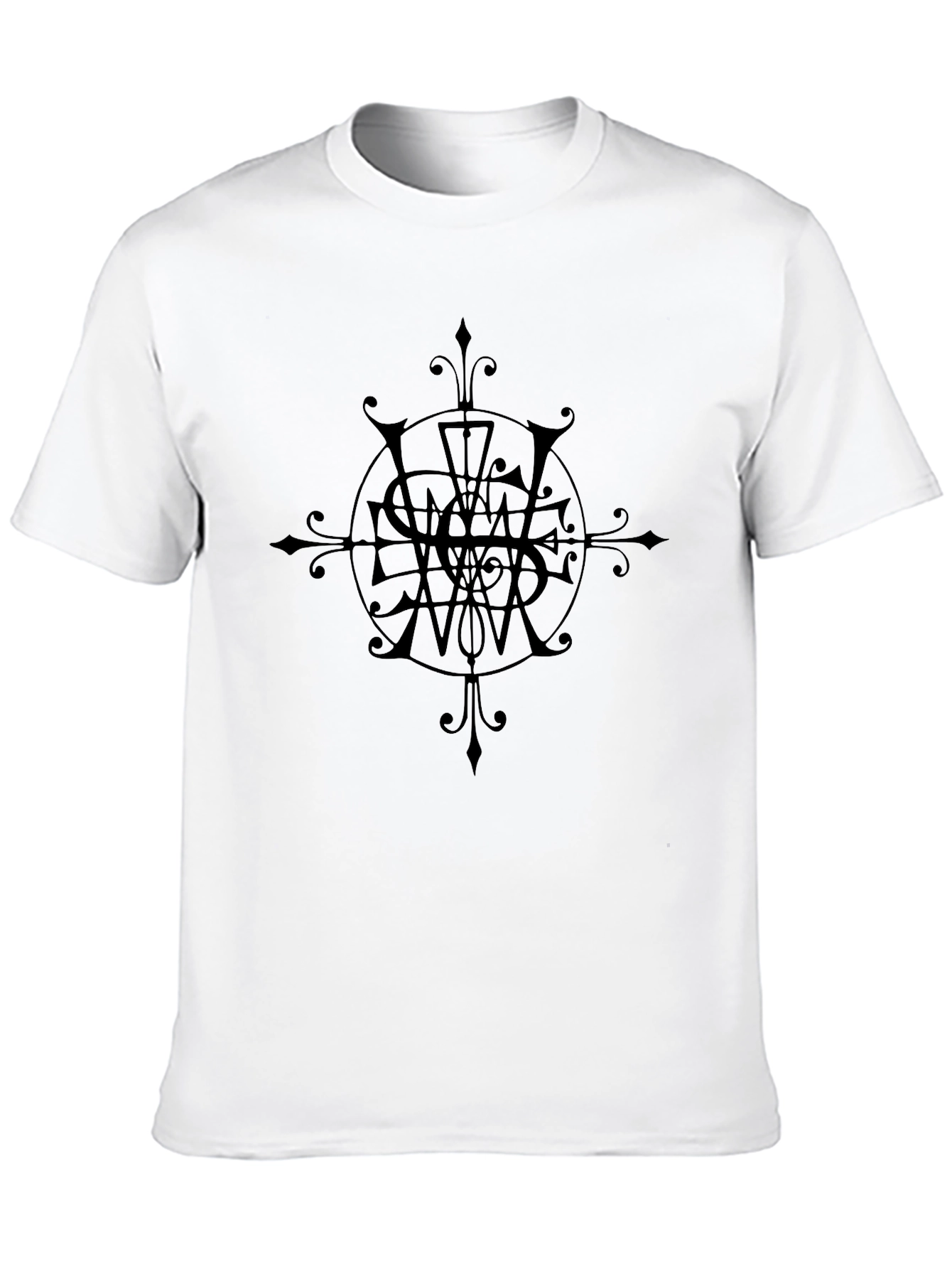 Graphic Tee - Black Print on Black Crewneck