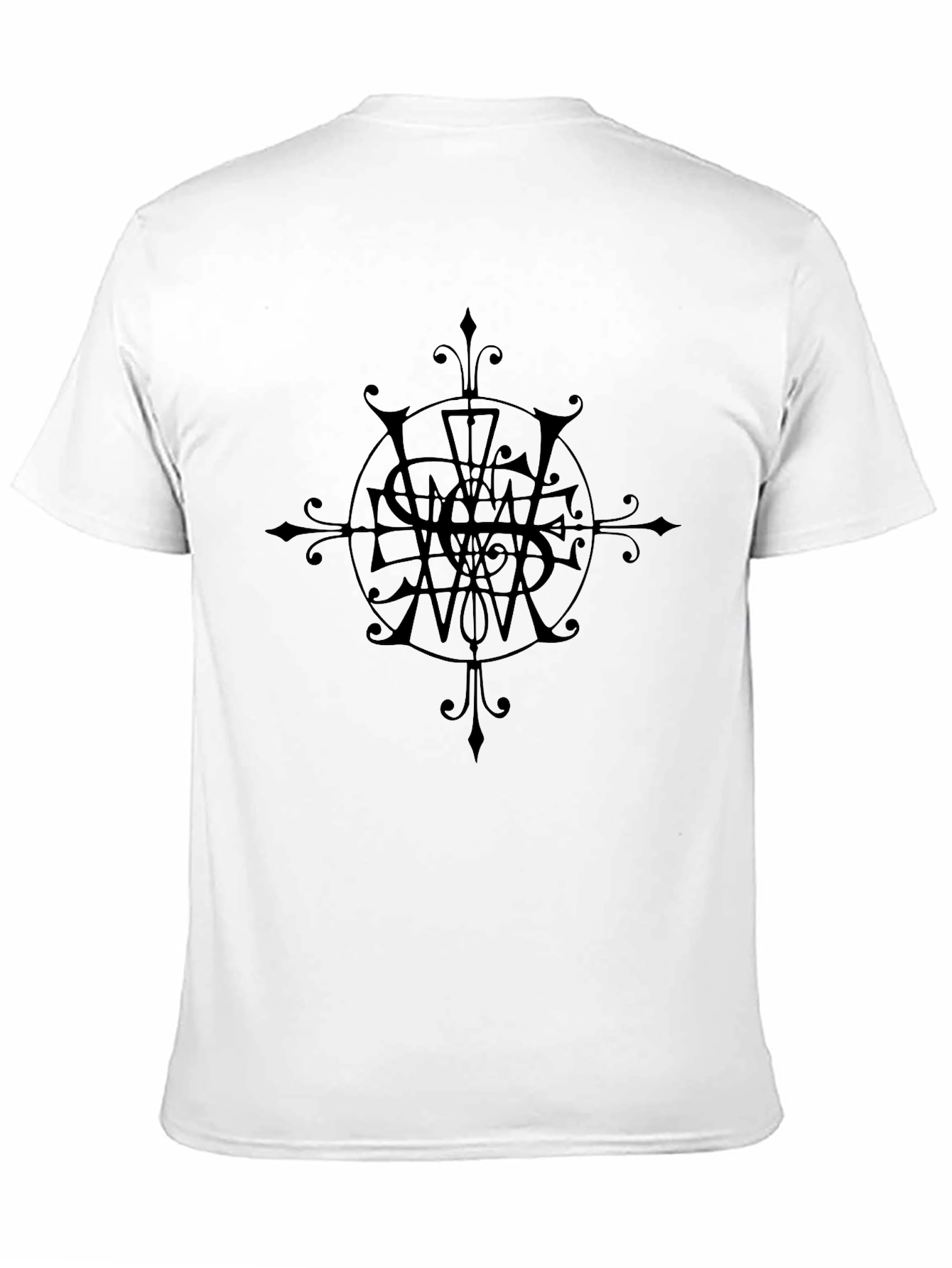 Graphic Tee - Black Print on Black Crewneck