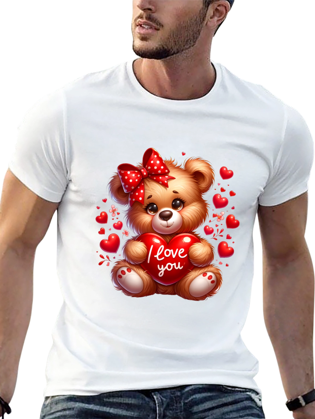 I Love You Teddy Bear T-Shirt