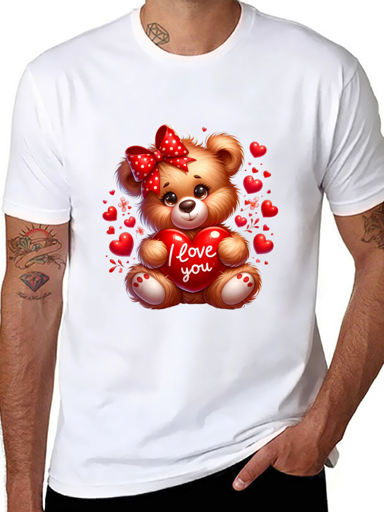 I Love You Teddy Bear T-Shirt