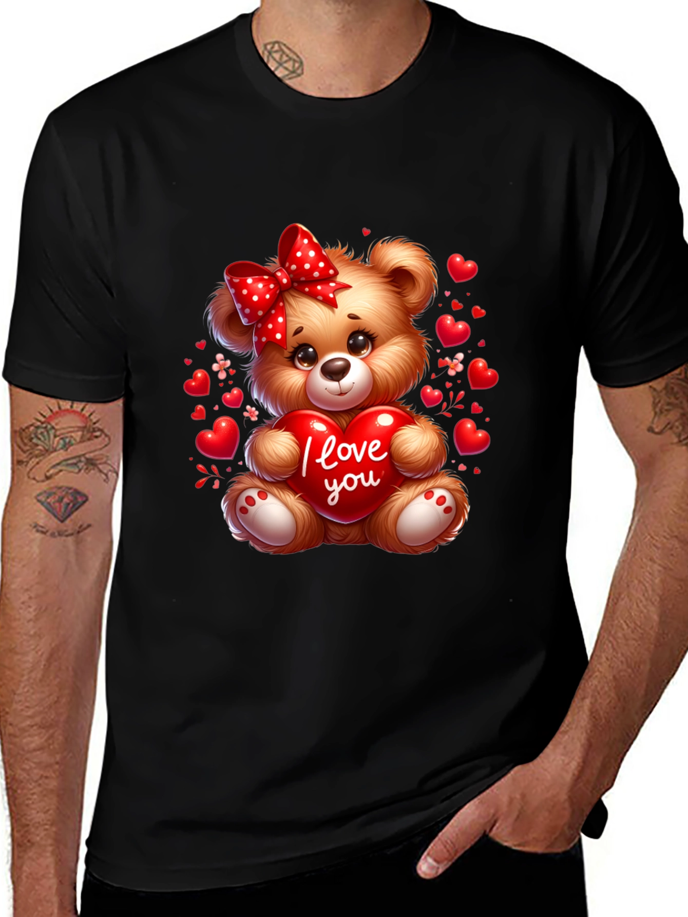 I Love You Teddy Bear T-Shirt