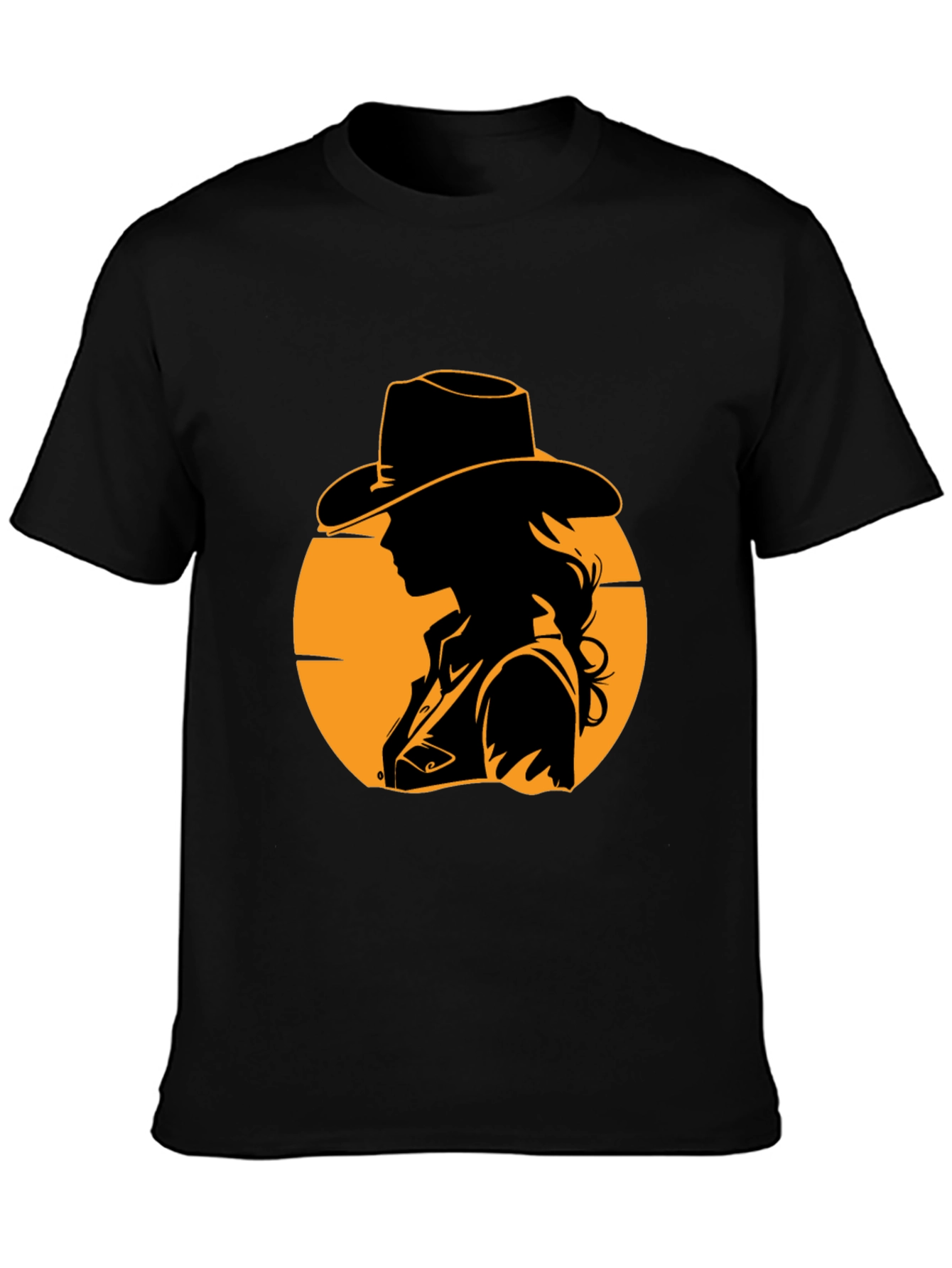 Cowgirl Silhouette Graphic Tee - Western Style