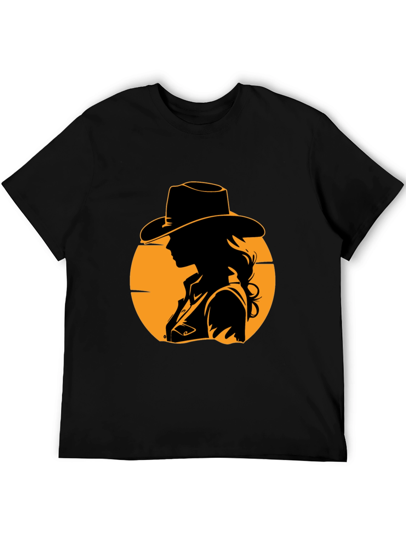Cowgirl Silhouette Graphic Tee - Western Style