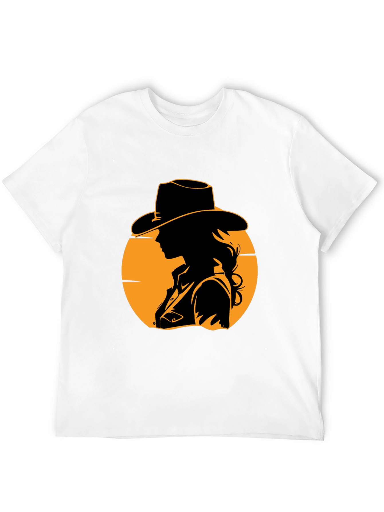 Cowgirl Silhouette Graphic Tee - Western Style