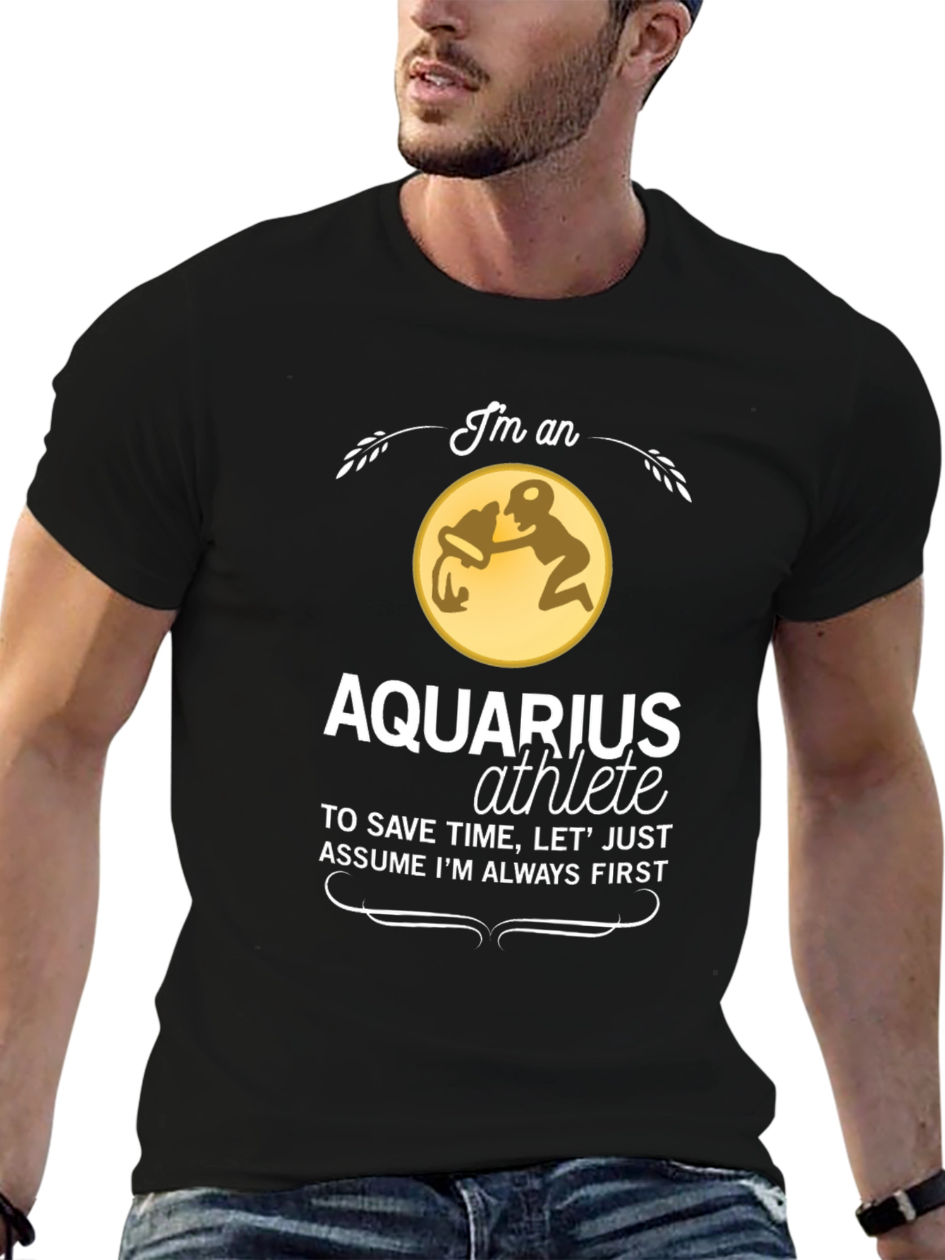 Aquarius Athlete T-Shirt - Zodiac Sign Gift