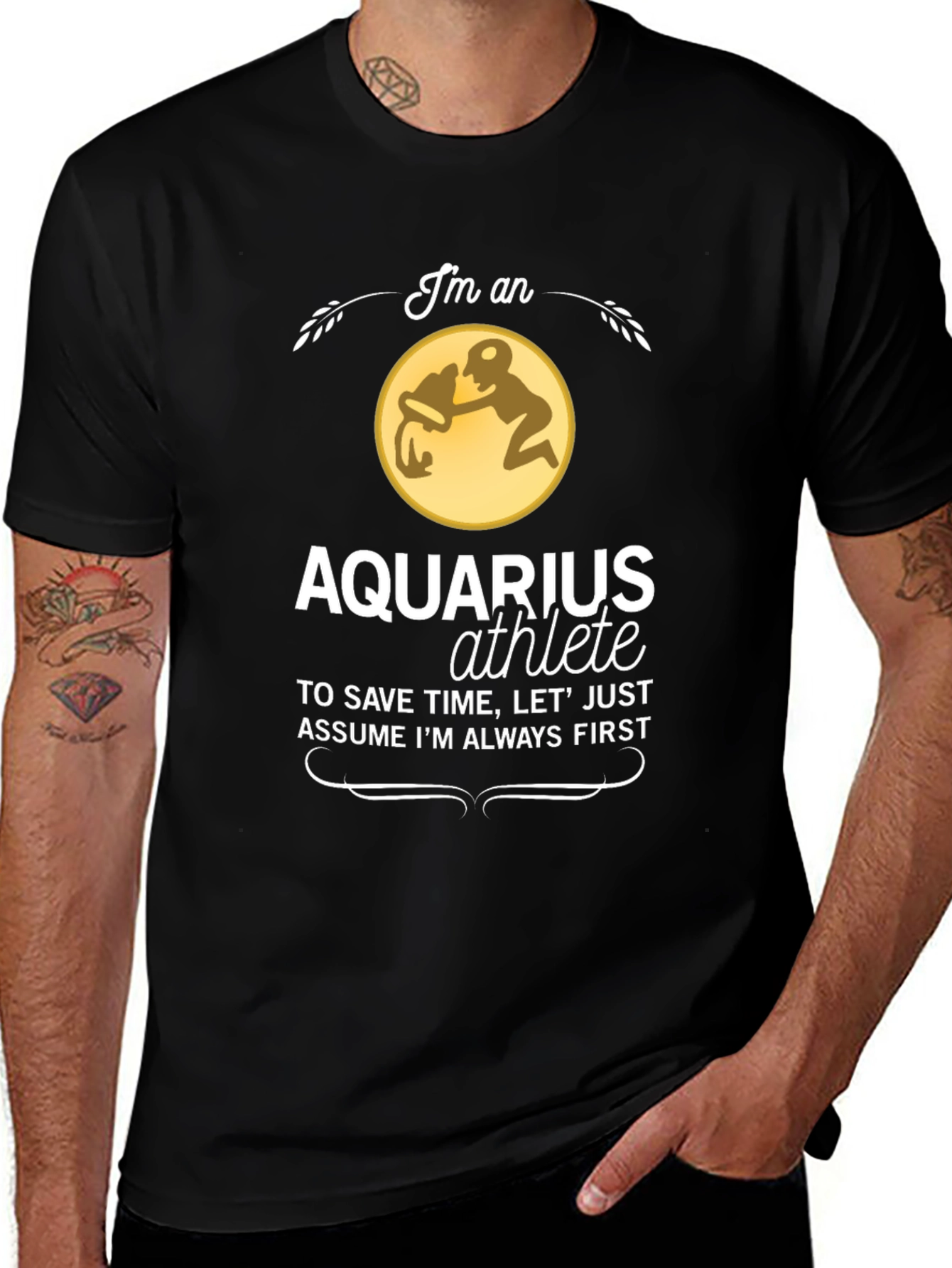 Aquarius Athlete T-Shirt - Zodiac Sign Gift