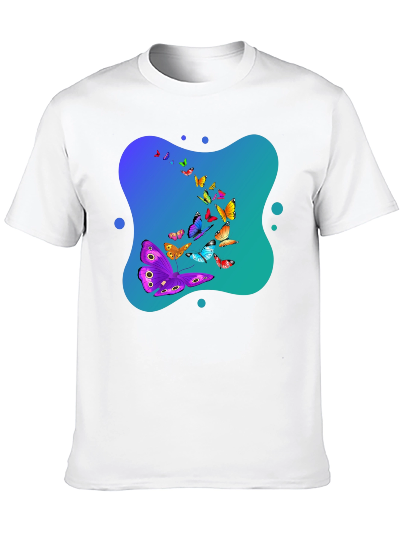 Butterfly Swarm Graphic Black T-Shirt