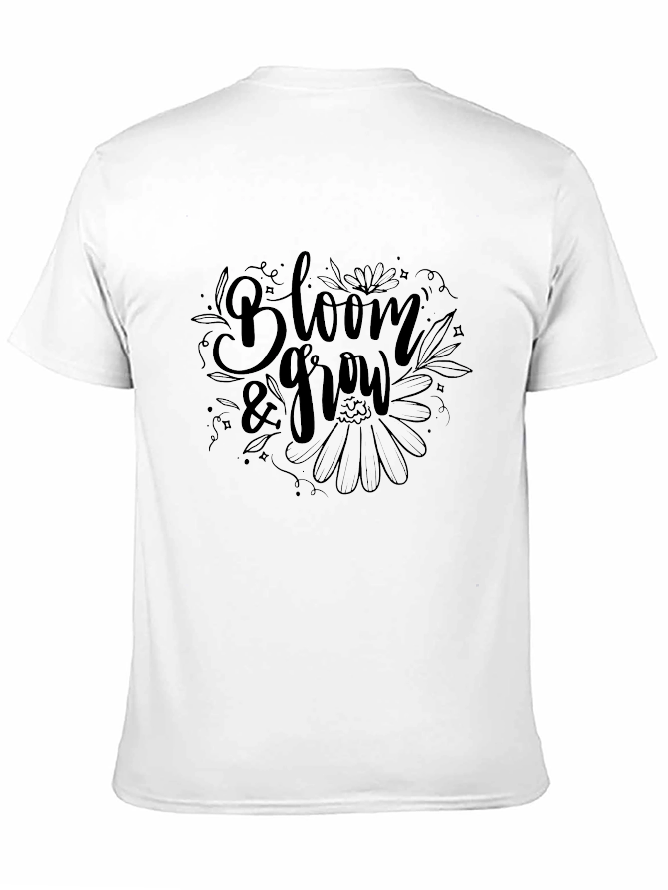 Bloom & Grow Graphic Tee - Stylish Black T-Shirt