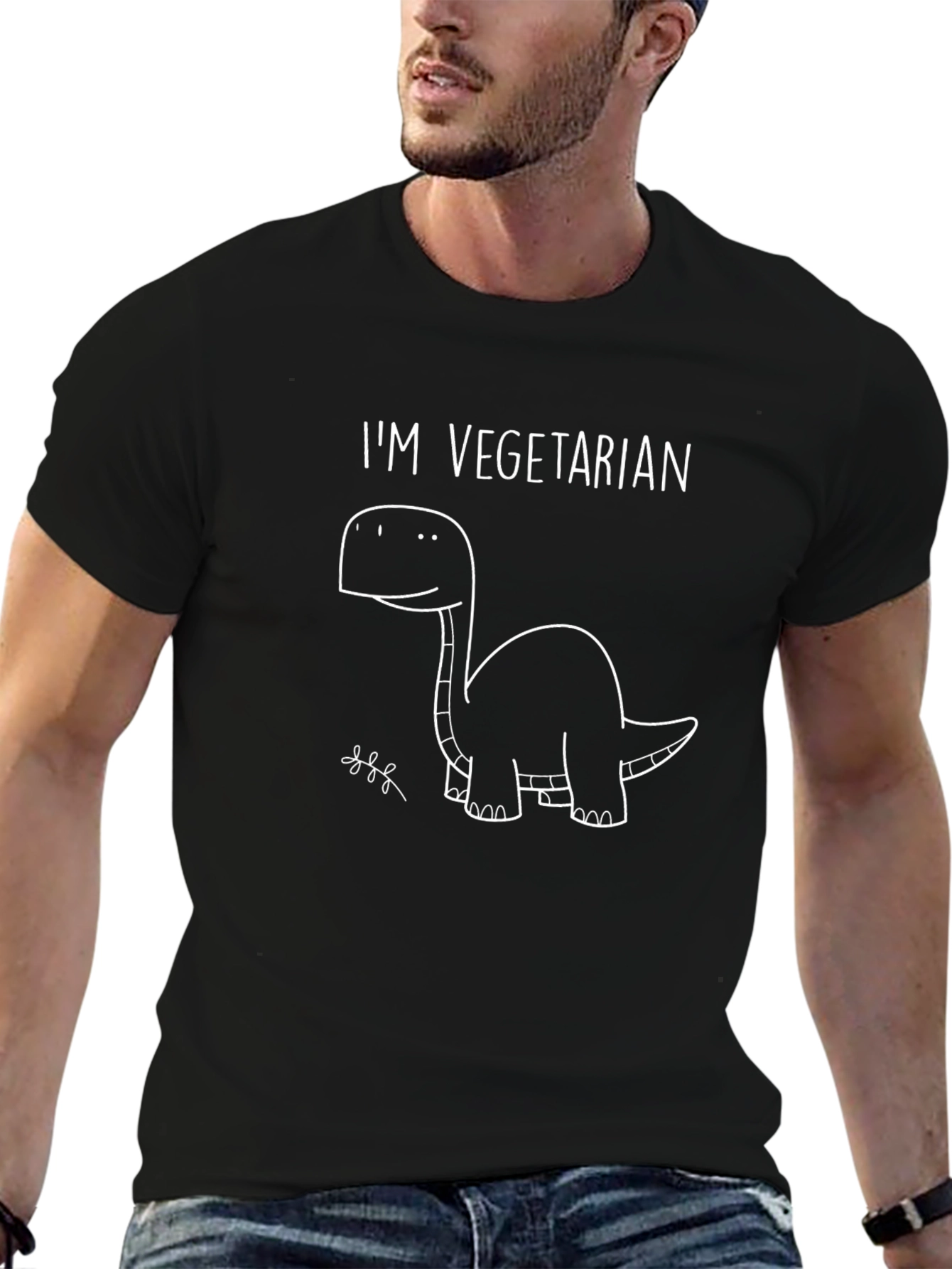 Vegetarian Dinosaur Graphic T-Shirt